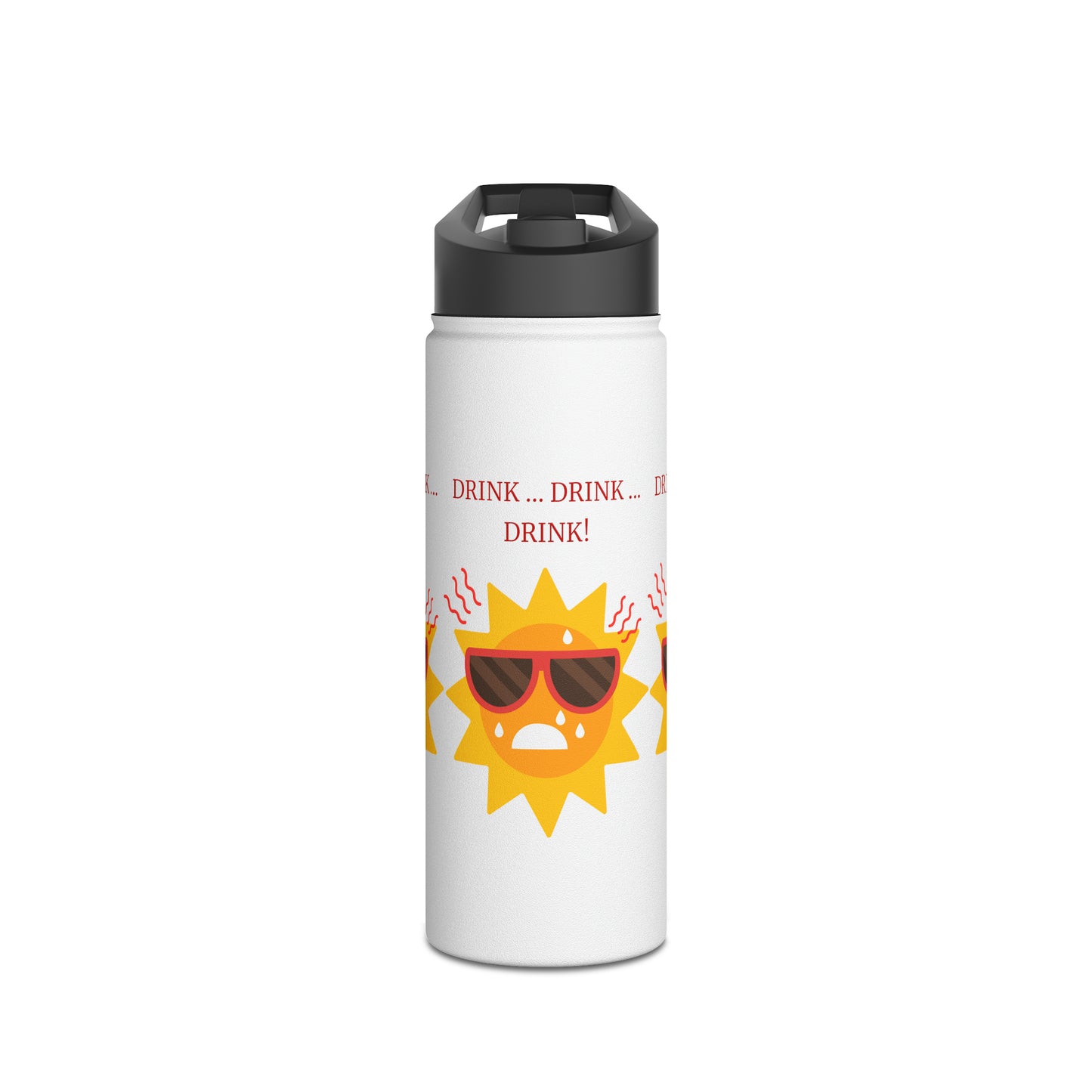 Cute Water Bottle: 3 sizes; Stainless Steel; Ring Handle Lid