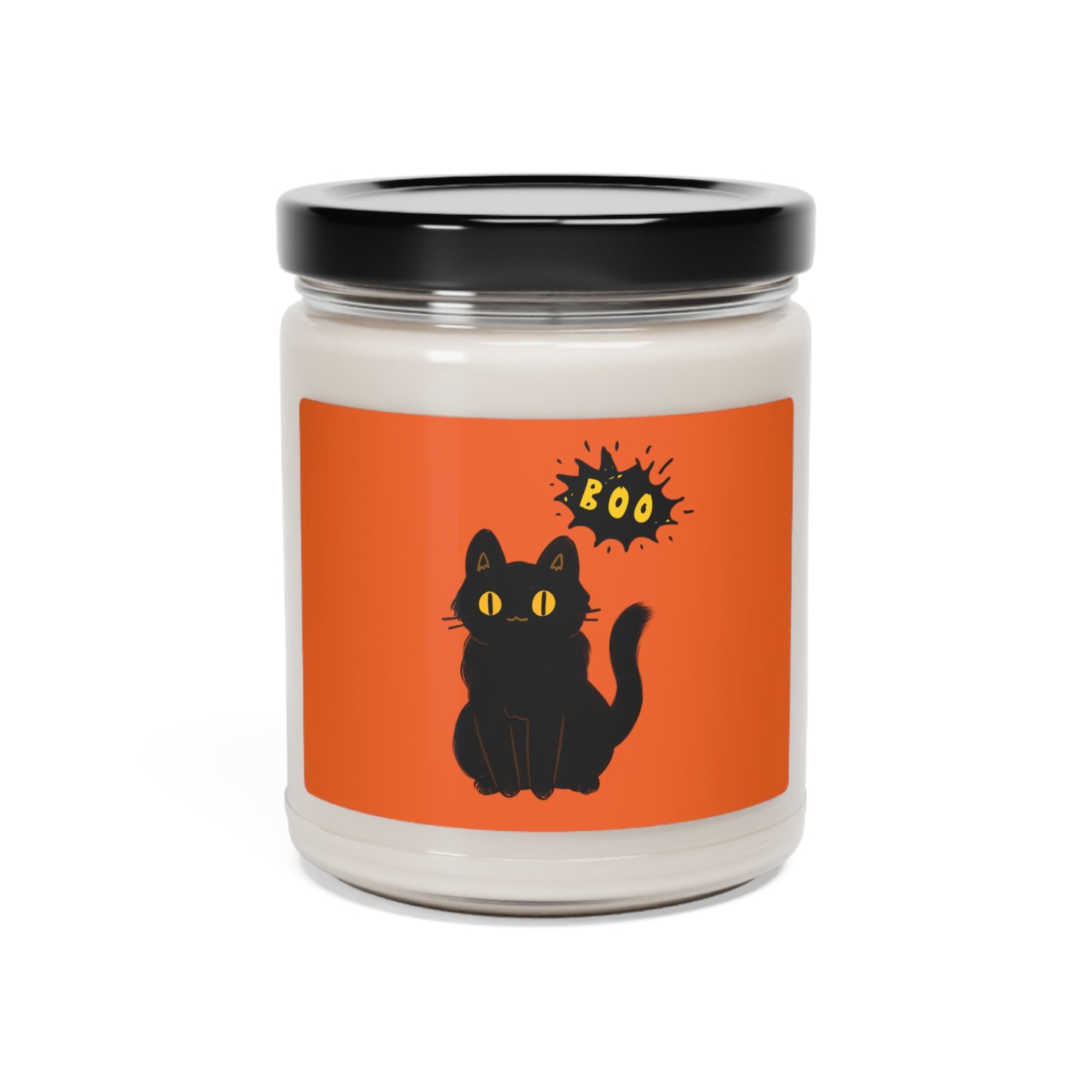 Candle with black lid