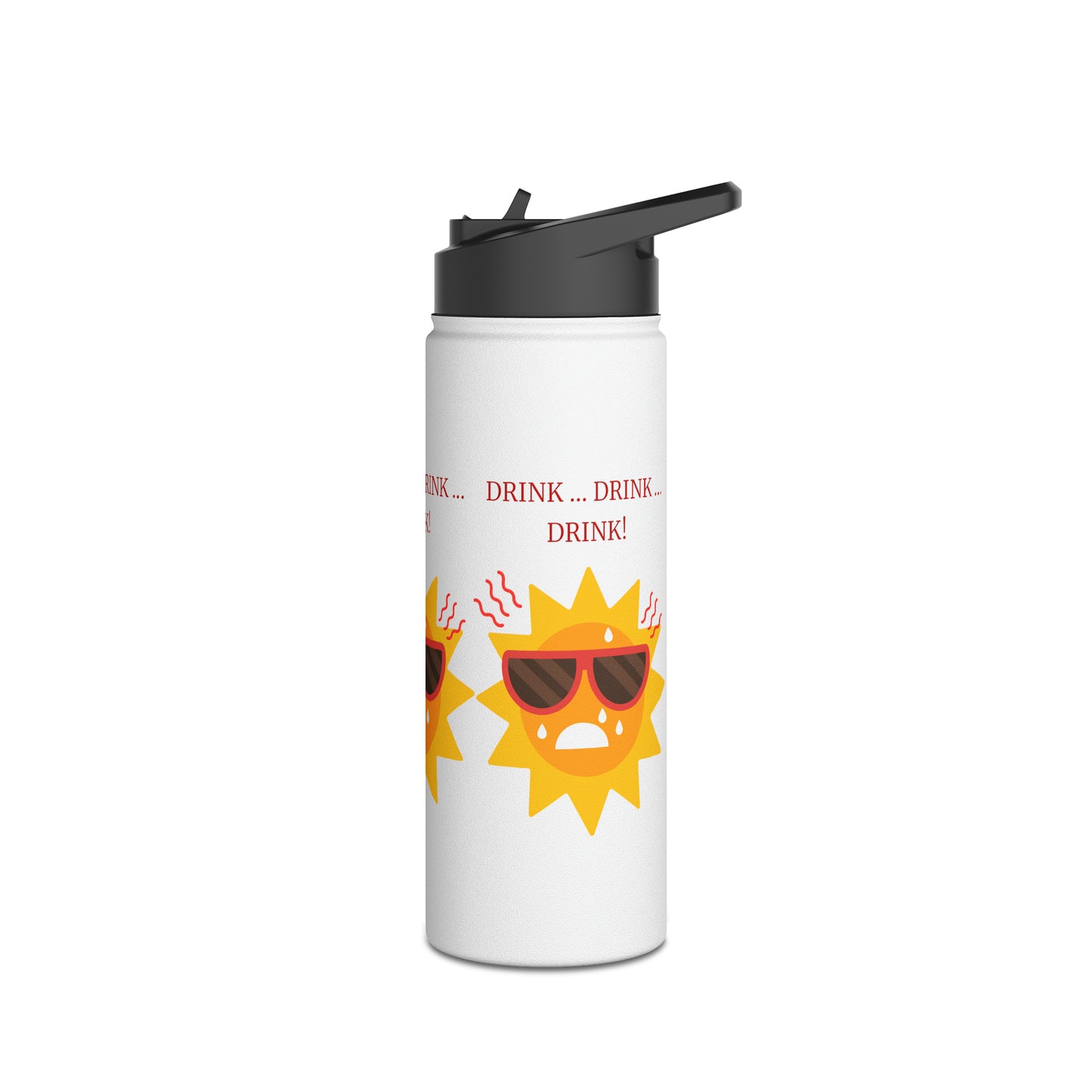 Cute Water Bottle: 3 sizes; Stainless Steel; Ring Handle Lid