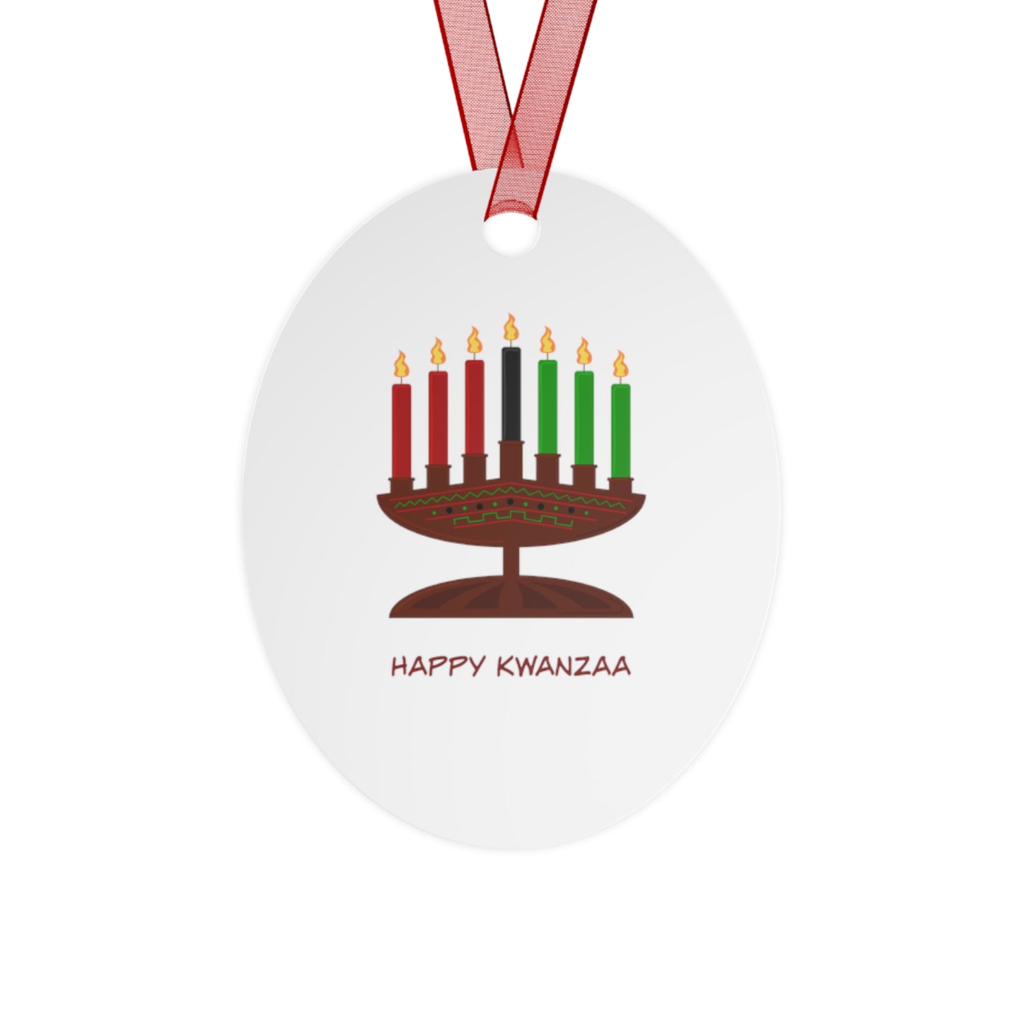 Kwanzaa Metal Ornament: 4 shapes; Holiday Decoration