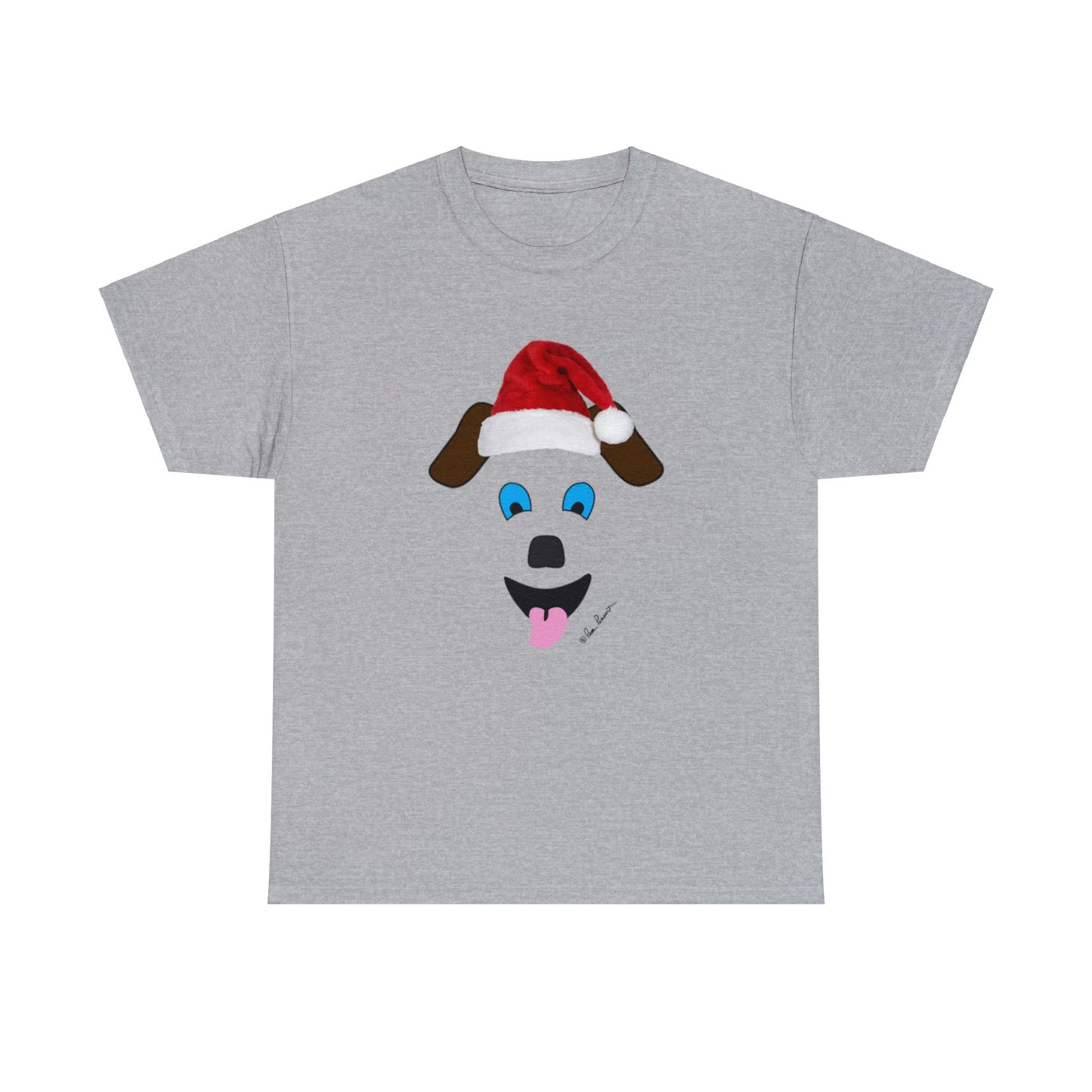 Santa-Dog Unisex T-shirt: 3 colors; Cotton; Gildan brand