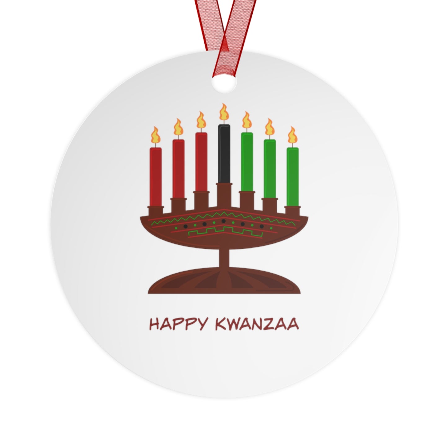 Kwanzaa Metal Ornament: 4 shapes; Holiday Decoration