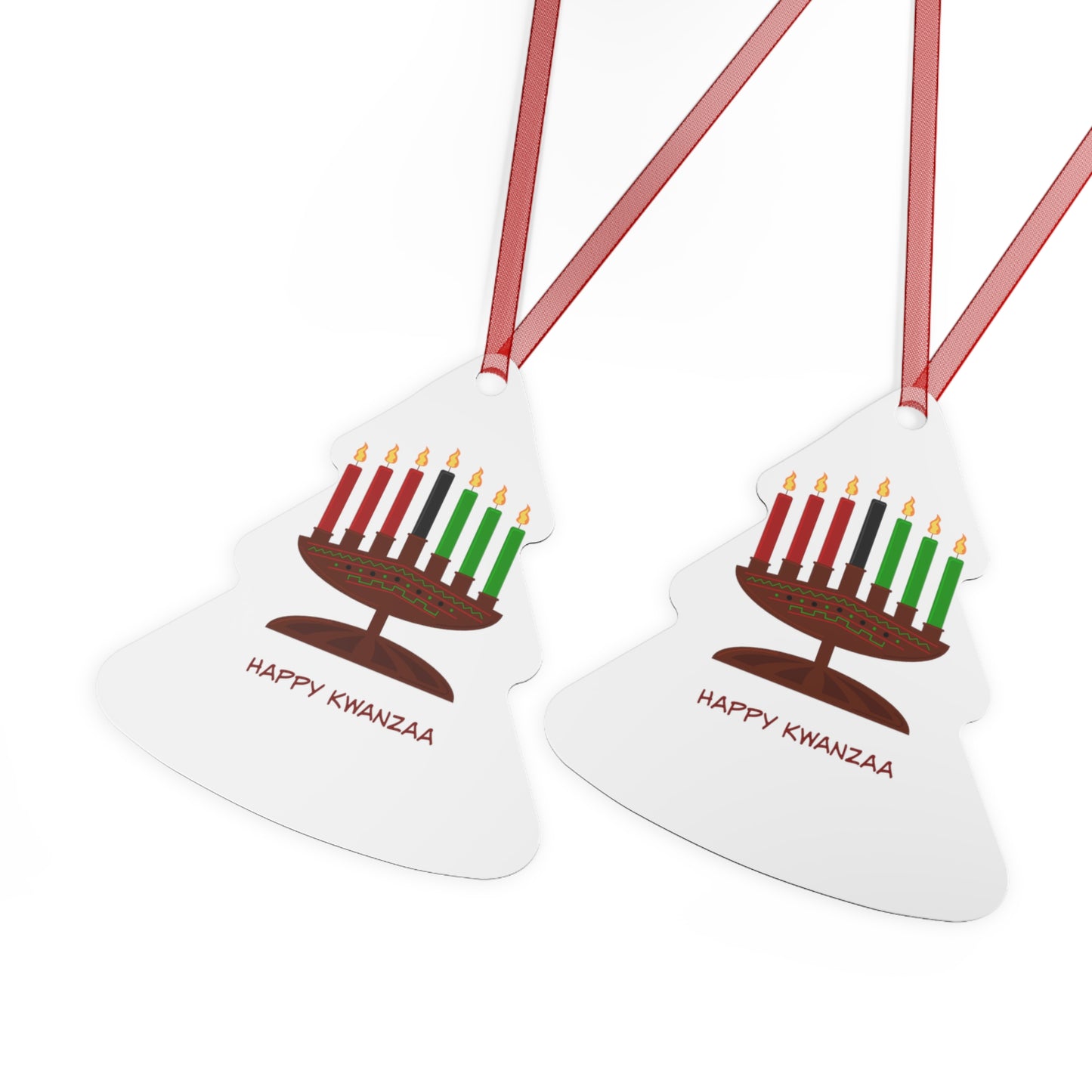 Kwanzaa Metal Ornament: 4 shapes; Holiday Decoration