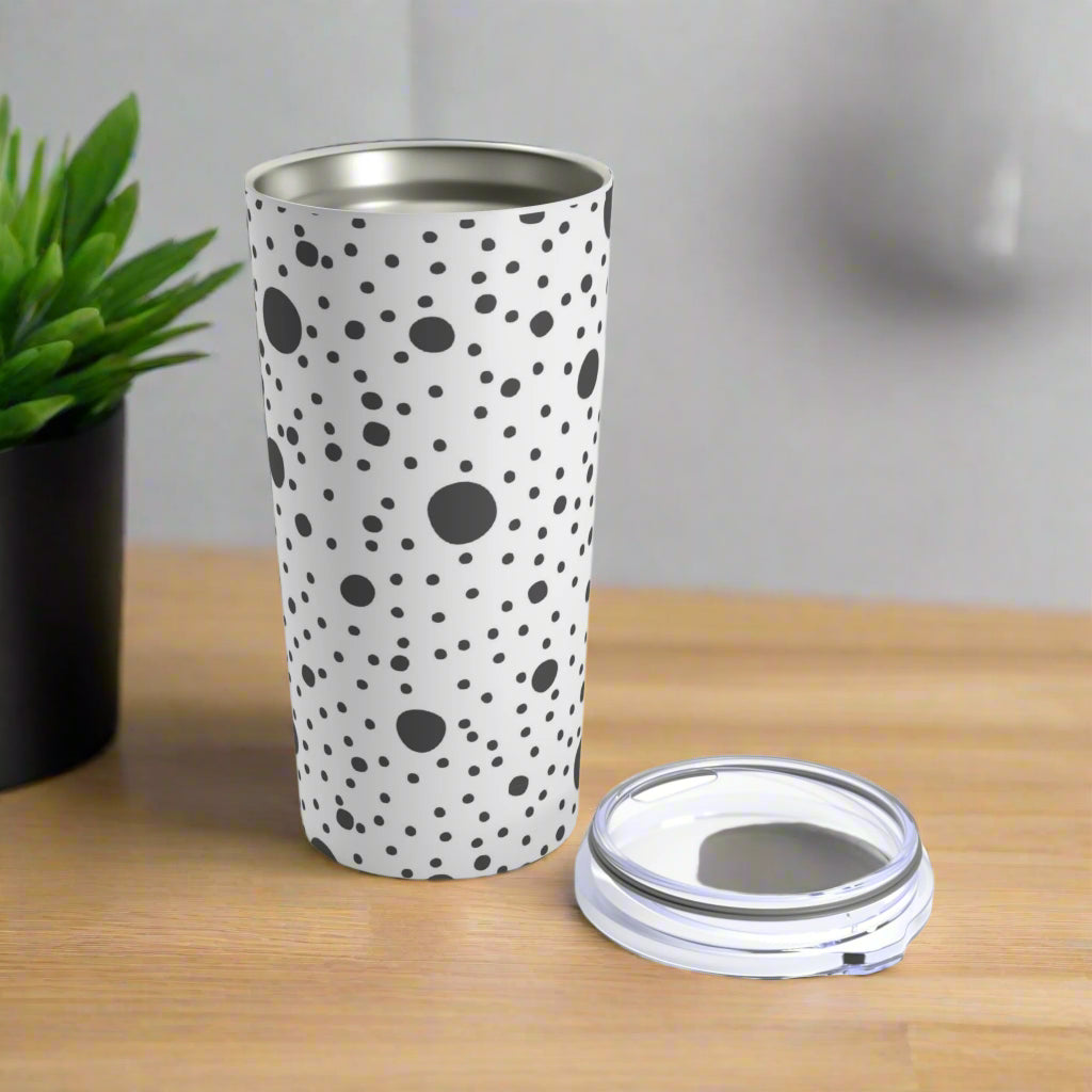 Polka Dot Tumbler: 20 oz.; Stainless steel; Insulated