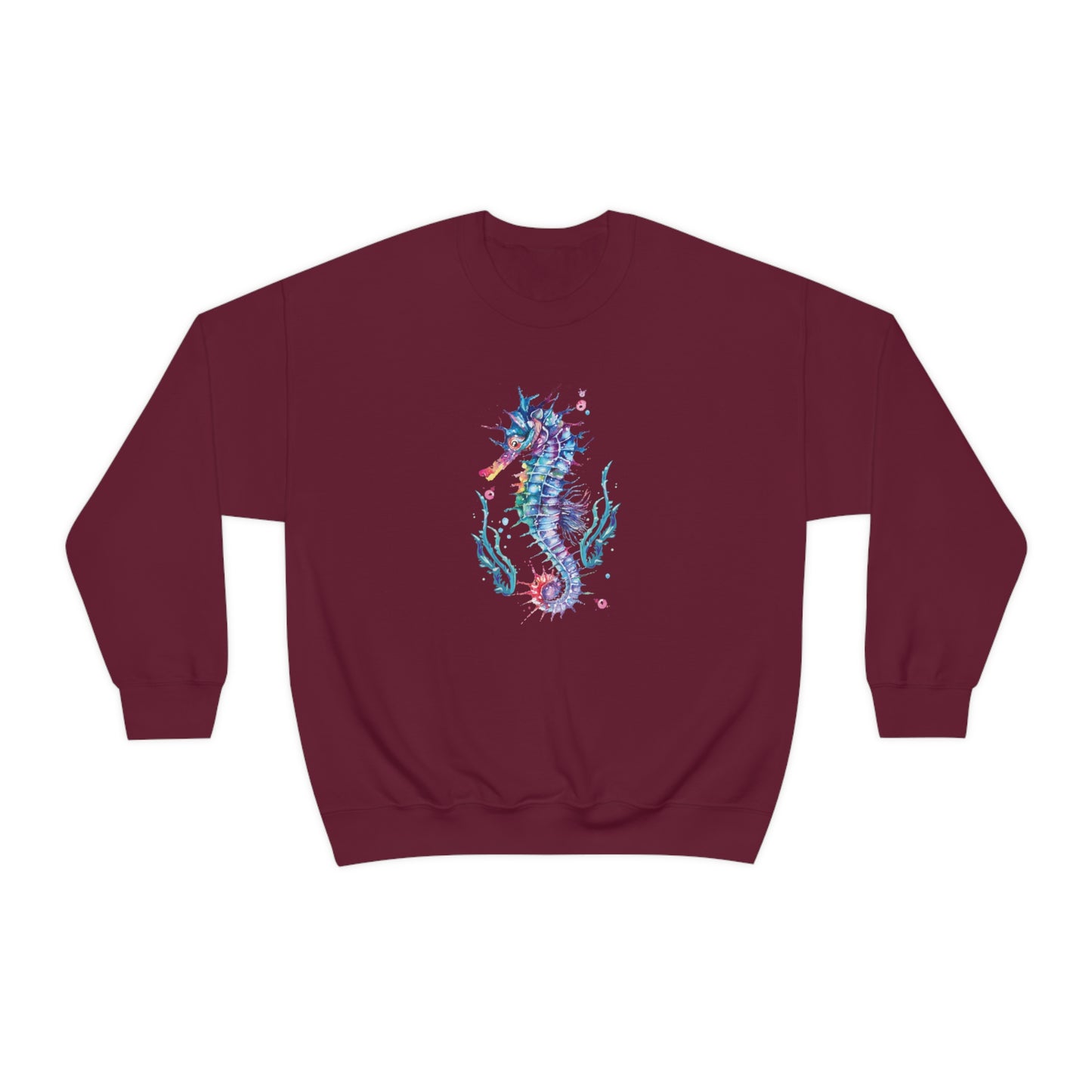 Flat front view of the Maroon shirt