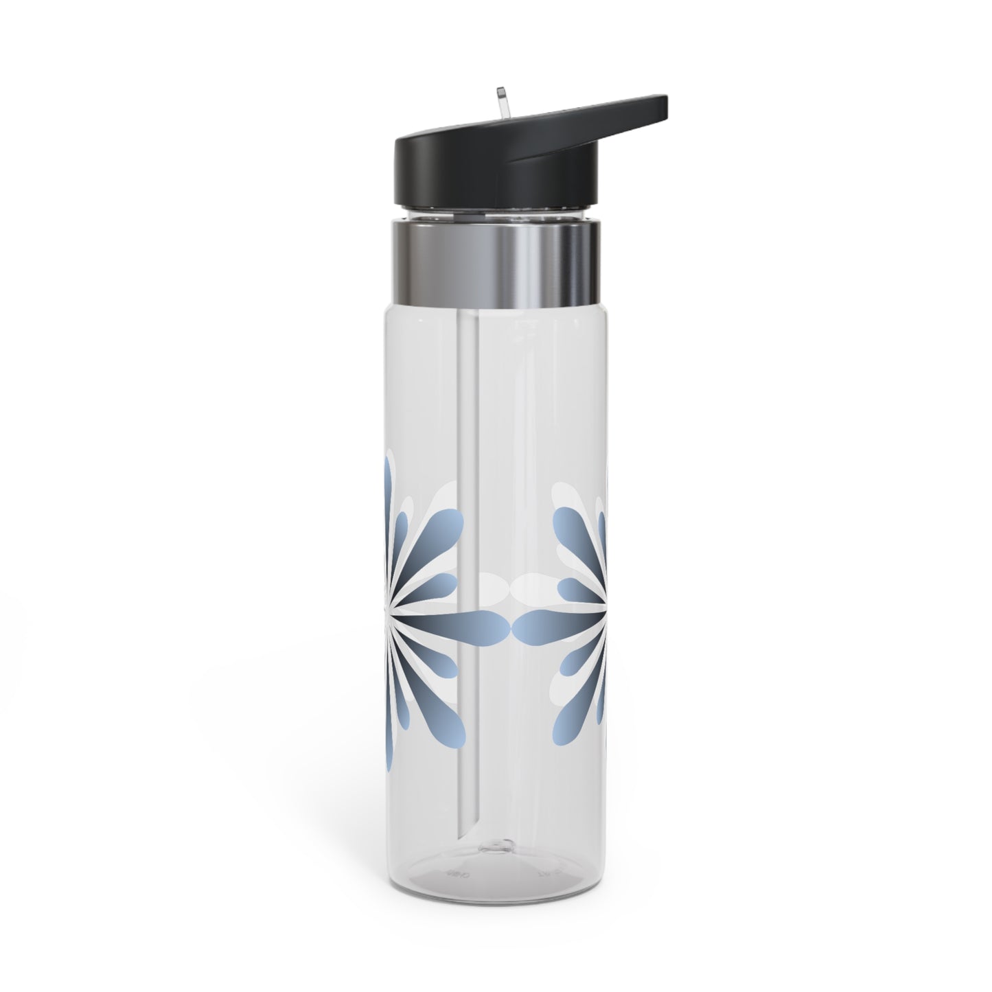 A Printify Unisex Sport Water Bottle: 20 oz.; Kensington Tritan™ with a black lid.