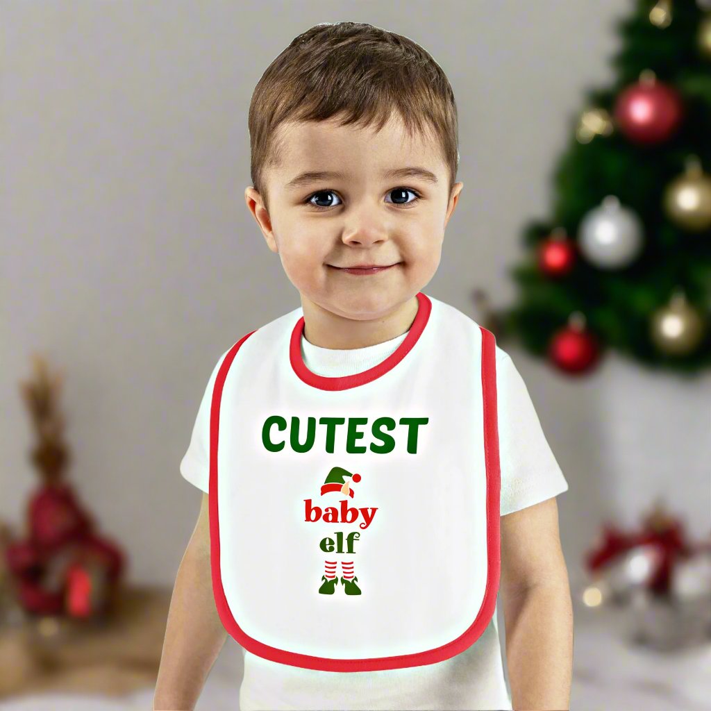 Mock up of Toddler wearing bib