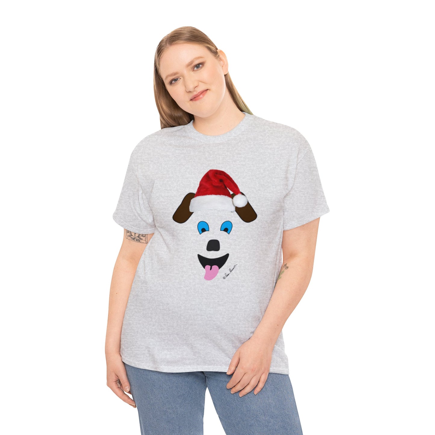 Santa-Dog Unisex T-shirt: 3 colors | Cotton | Holiday