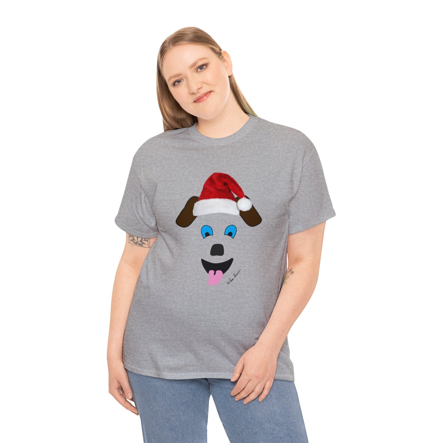 Santa-Dog Unisex T-shirt: 3 colors | Cotton | Holiday
