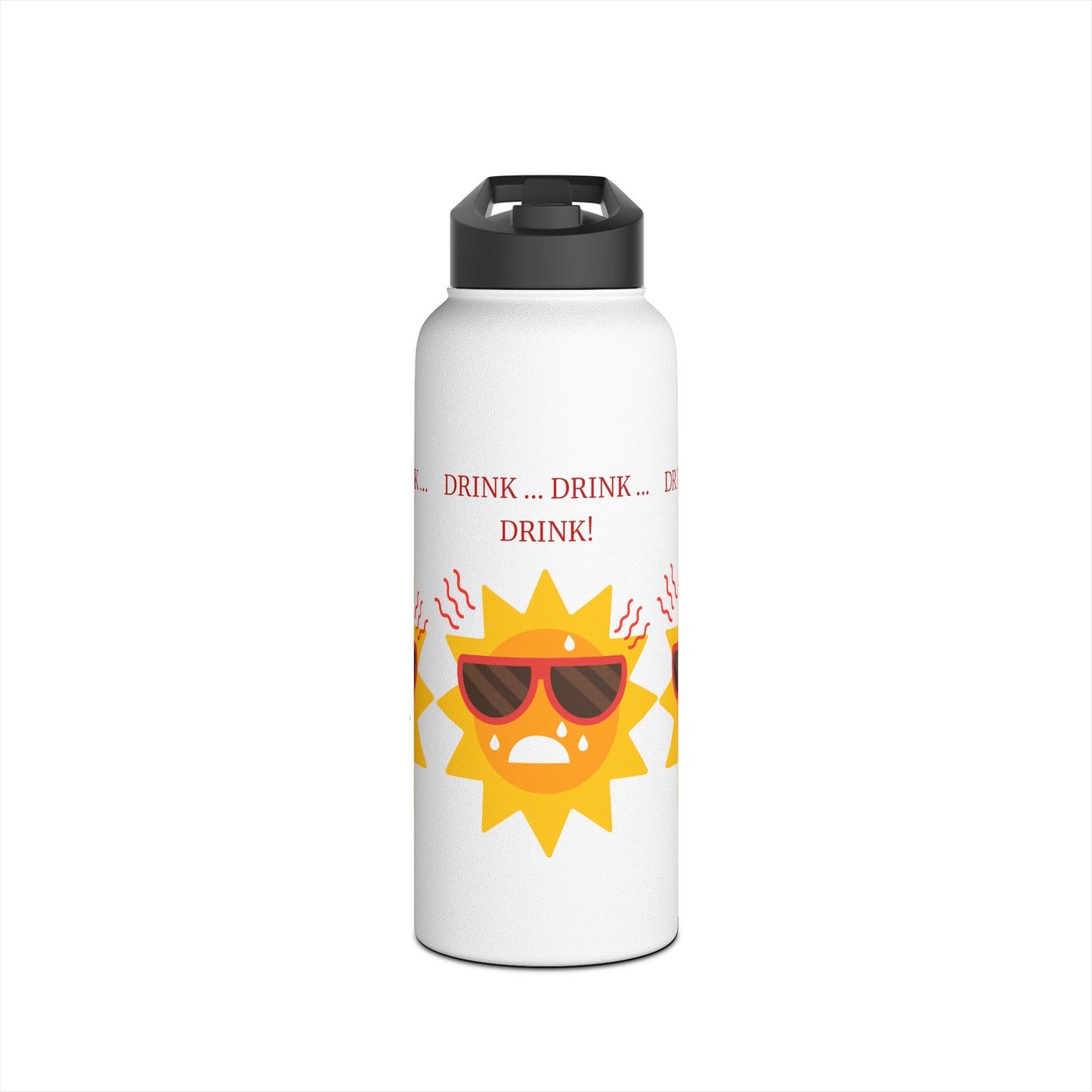 Cute Water Bottle: 3 sizes; Stainless Steel; Ring Handle Lid