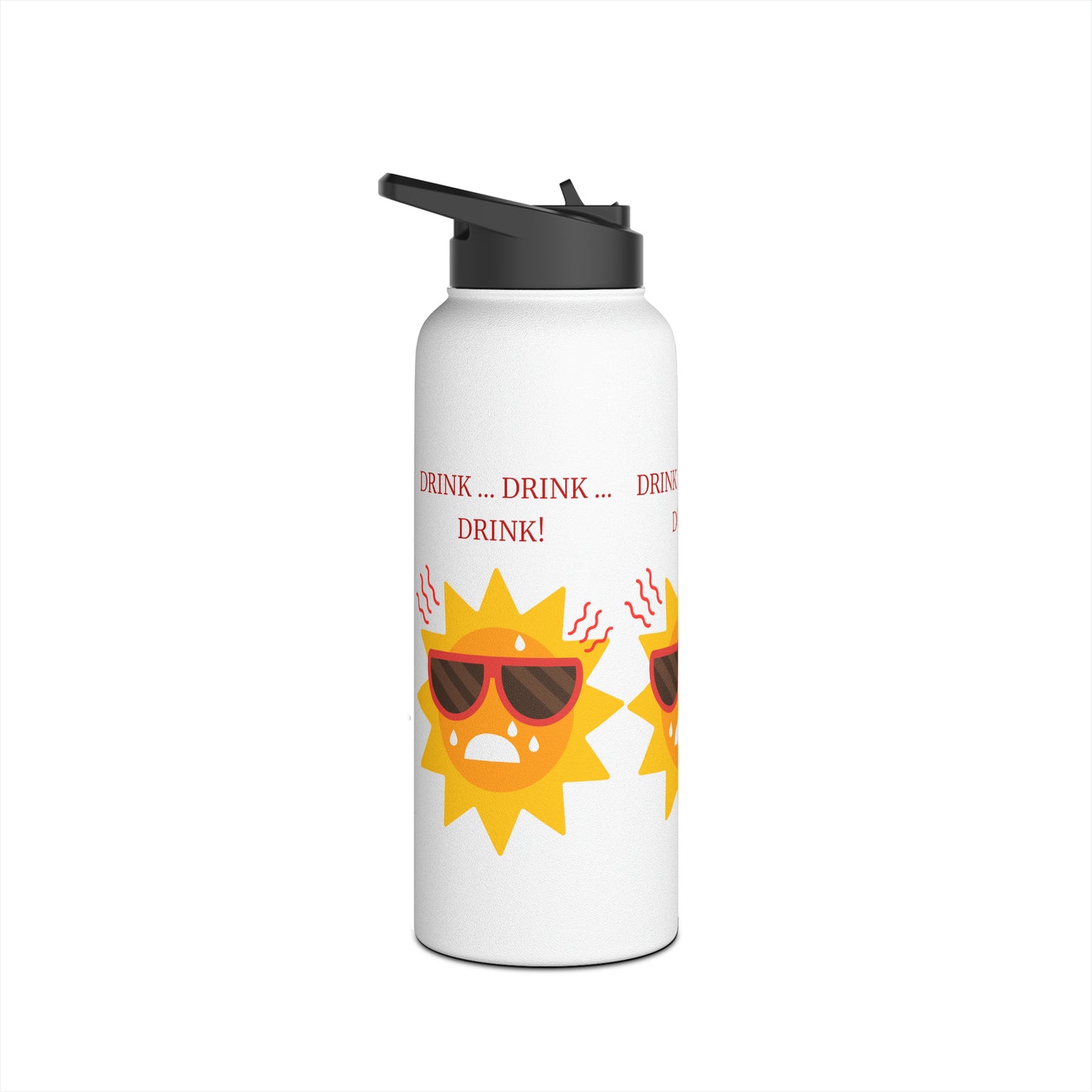 Cute Water Bottle: 3 sizes; Stainless Steel; Ring Handle Lid