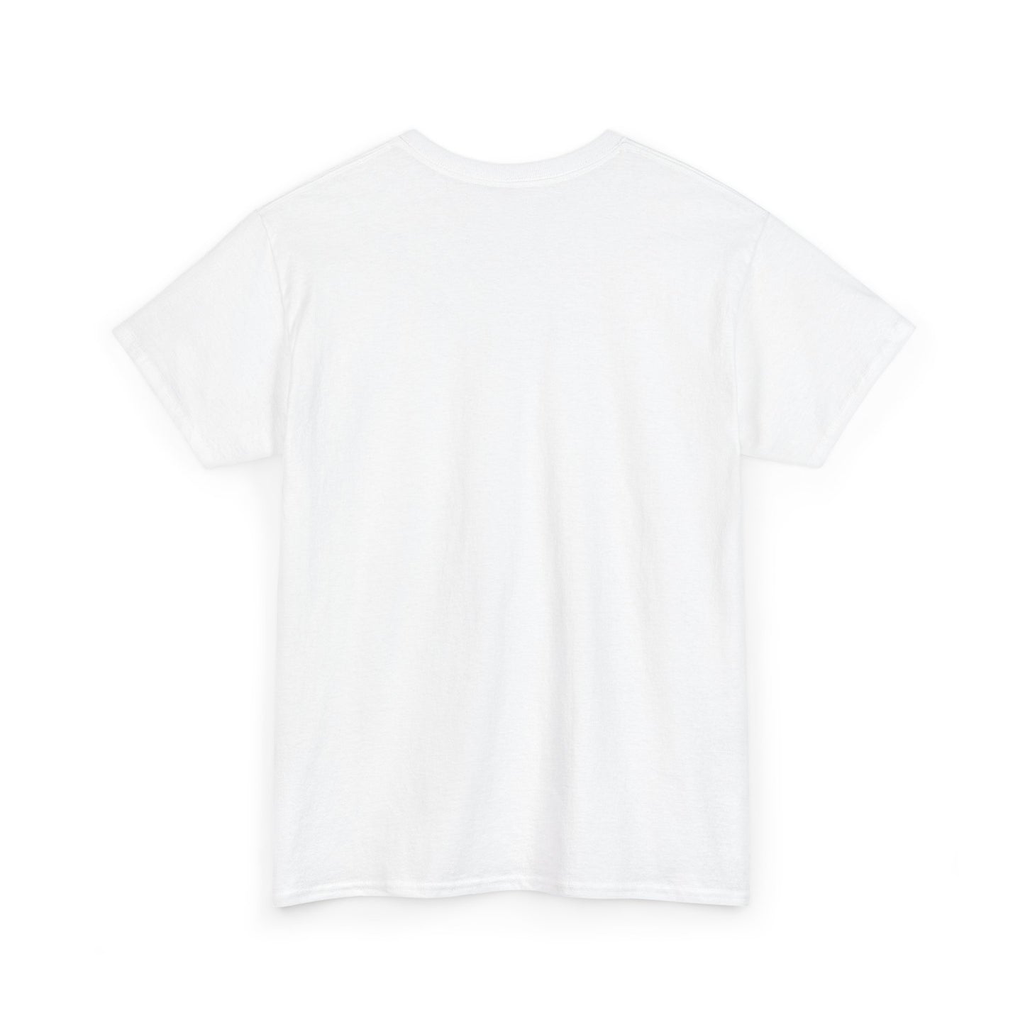The Good Trouble Unisex T-shirt by Printify, made of cotton by Gildan, is shown from the back laid flat on a white background.