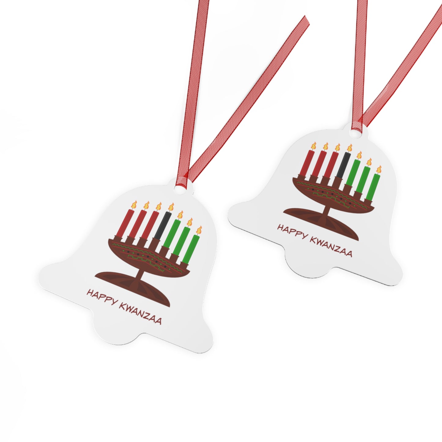 Kwanzaa Metal Ornament: 4 shapes; Holiday Decoration