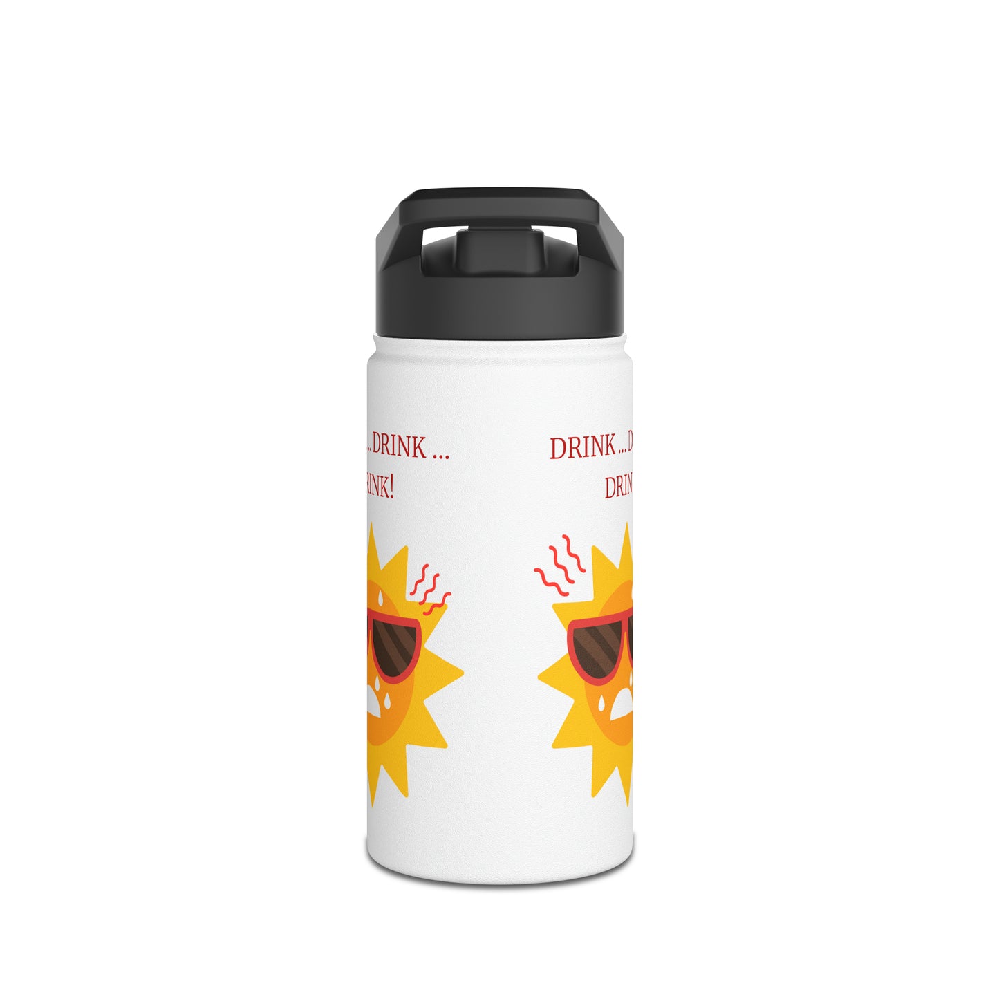 Cute Water Bottle: 3 sizes; Stainless Steel; Ring Handle Lid