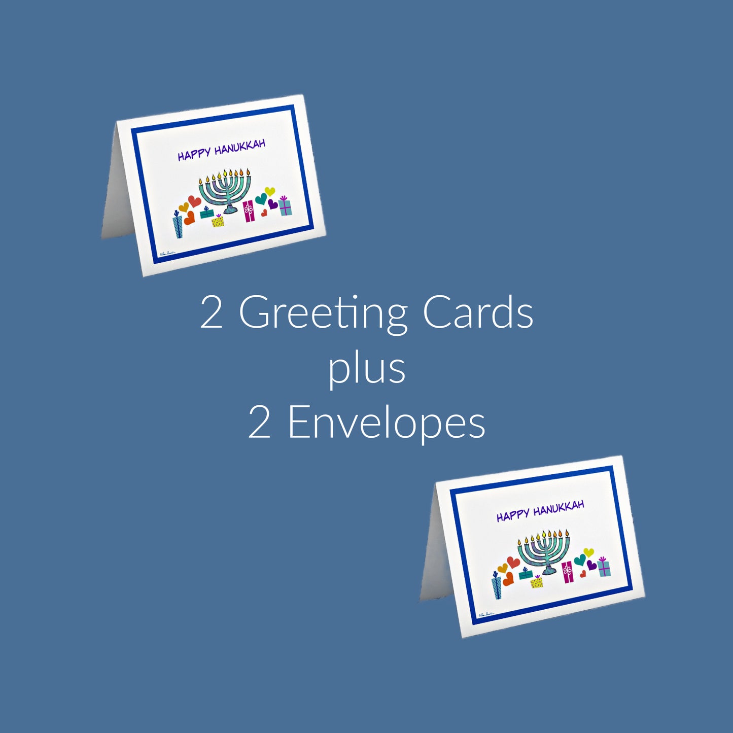 Photo of 2 cards with text explaining the images