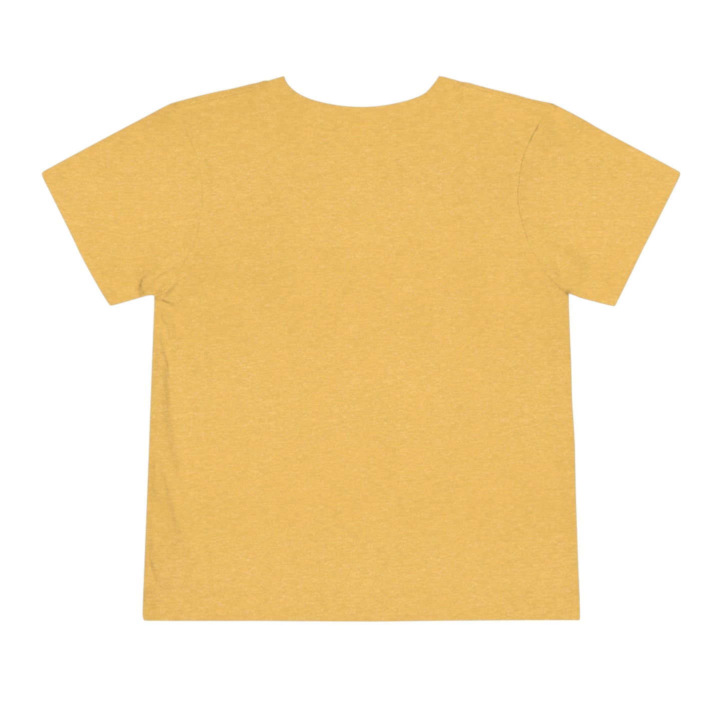 Flat back view of the Heather Yellow Gold shirt