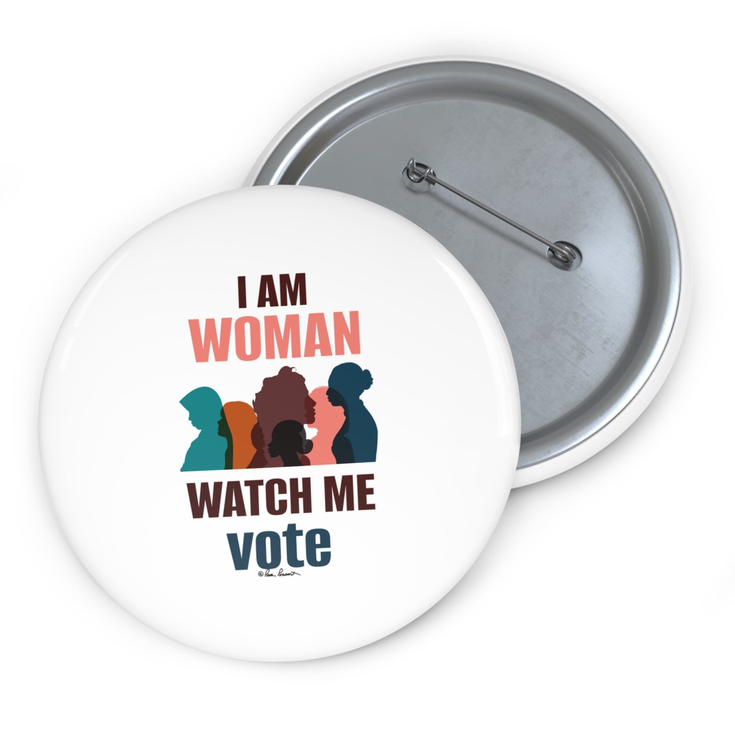 3" button - front and back