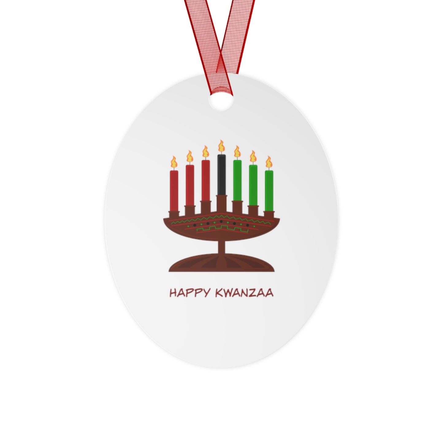 Kwanzaa Metal Ornament: 4 shapes; Holiday Decoration