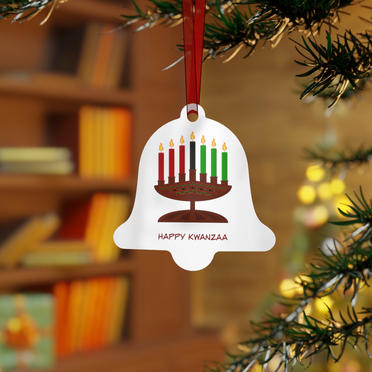 Kwanzaa Metal Ornament: 4 shapes; Holiday Decoration