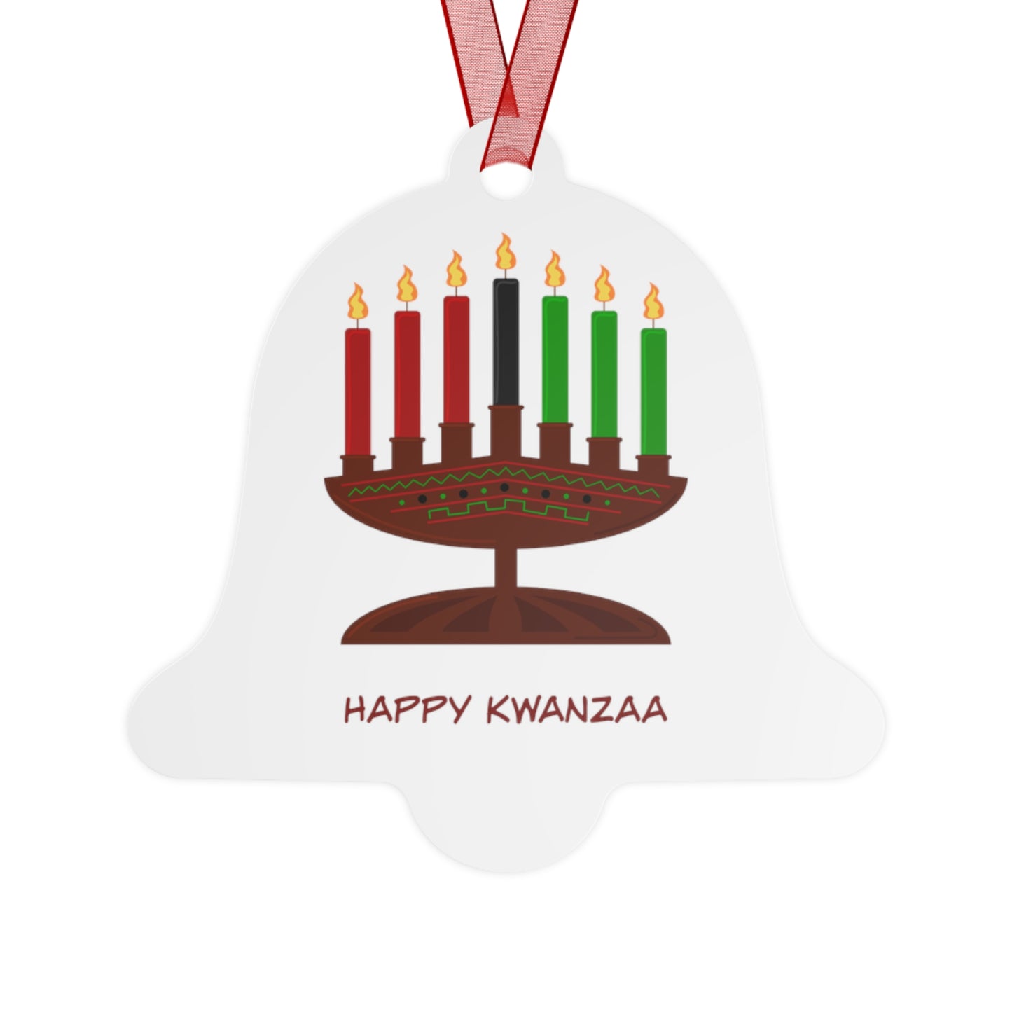 Kwanzaa Metal Ornament: 4 shapes; Holiday Decoration