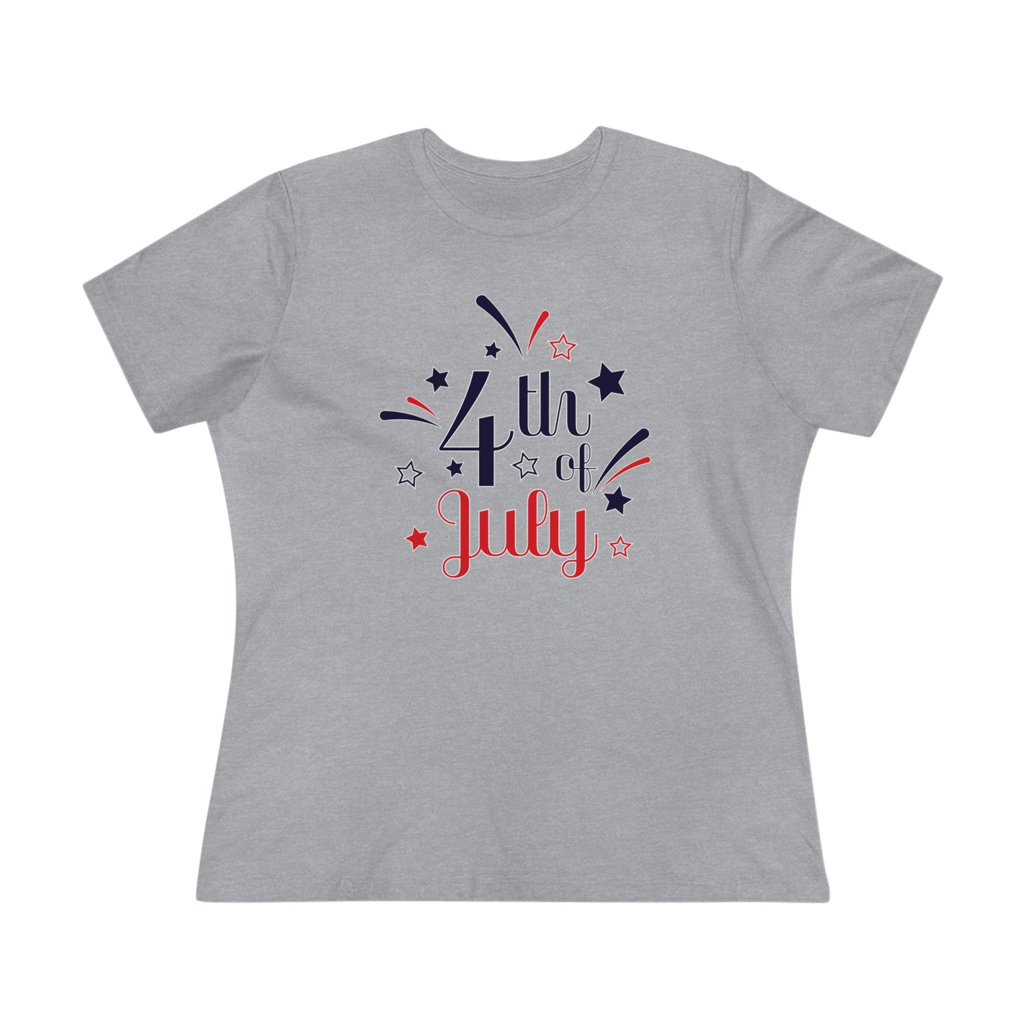 Flat front view of the grey t-shirt