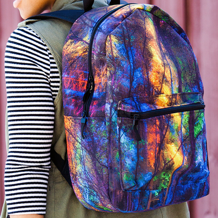Sample  of the backpack but with a different design 