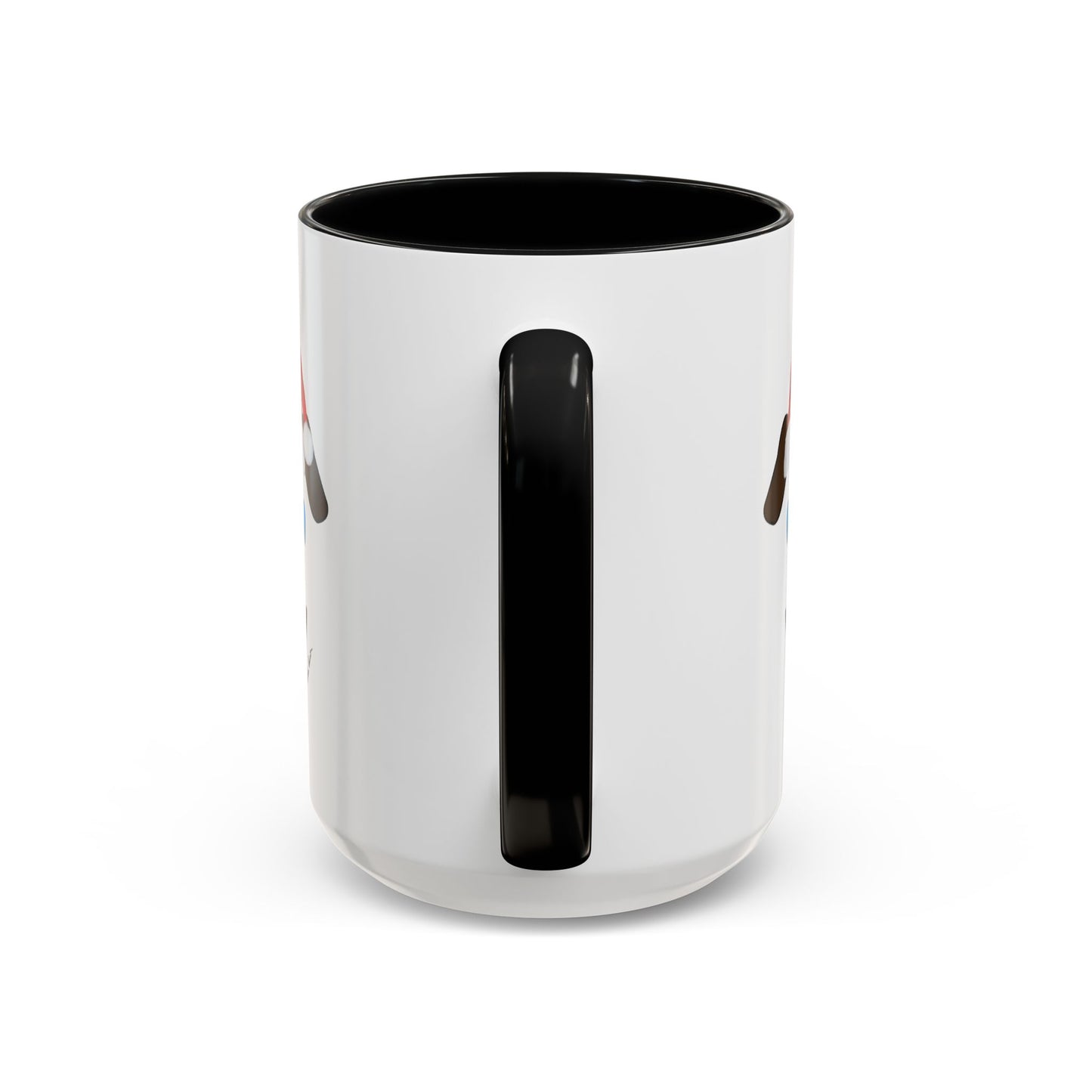 The Festive Dog-Face Coffee Mug by Printify, available in two sizes, is a ceramic piece that dog lovers will adore. It boasts a charming design of a festive dog face on its white exterior, while the black interior and handle add a stylish contrast. Its thoughtful handle placement ensures every sip is enjoyed with ease.