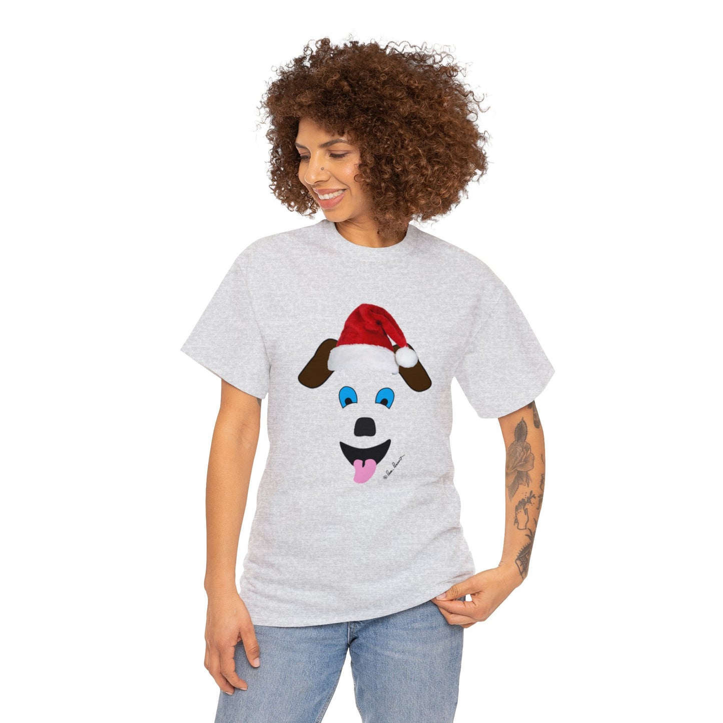 Santa-Dog Unisex T-shirt: 3 colors | Cotton | Holiday