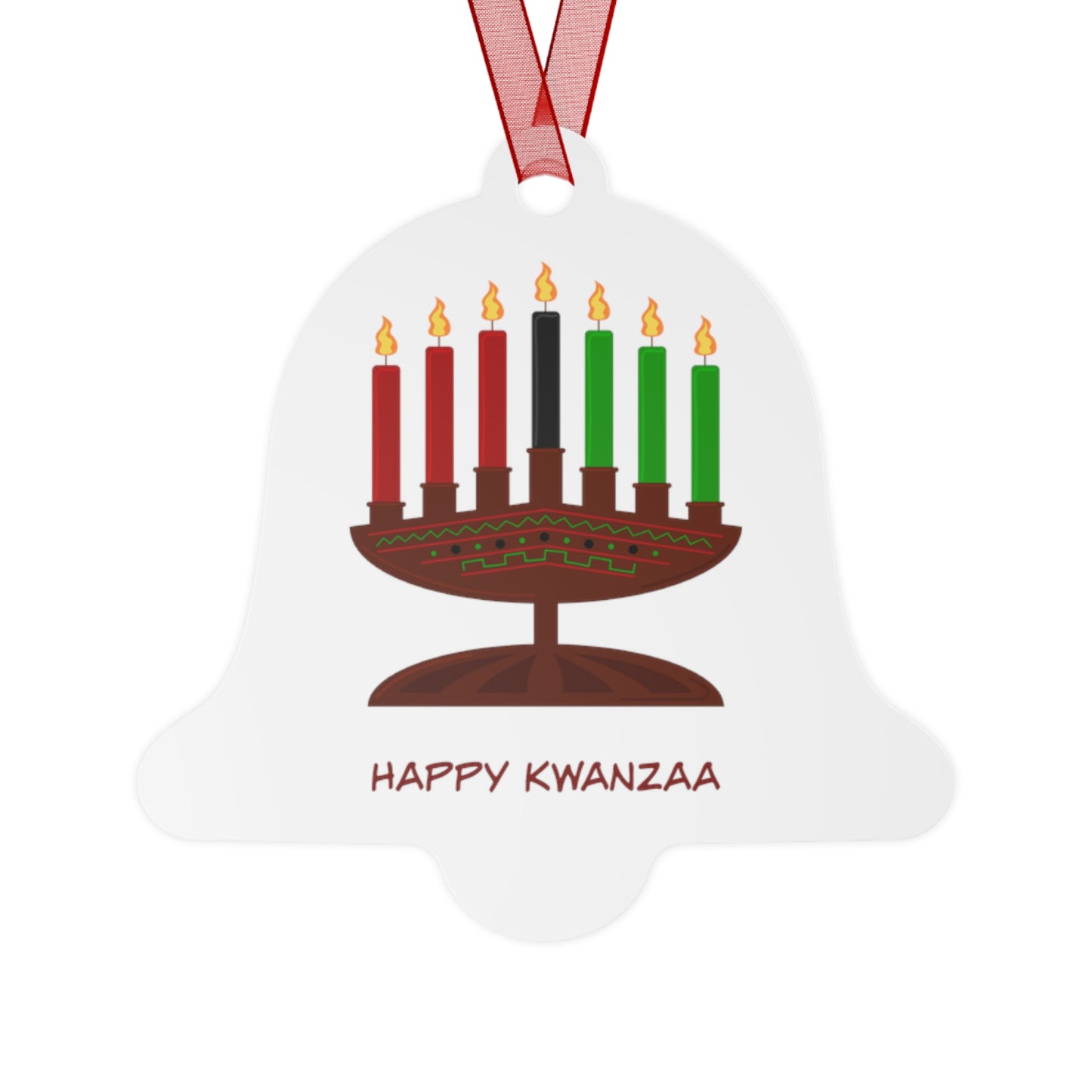 Kwanzaa Metal Ornament: 4 shapes; Holiday Decoration