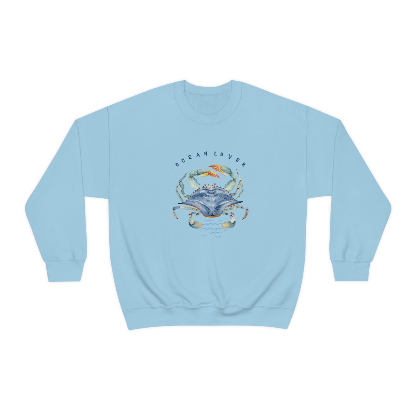 Flat front view of the Light Blue shirt