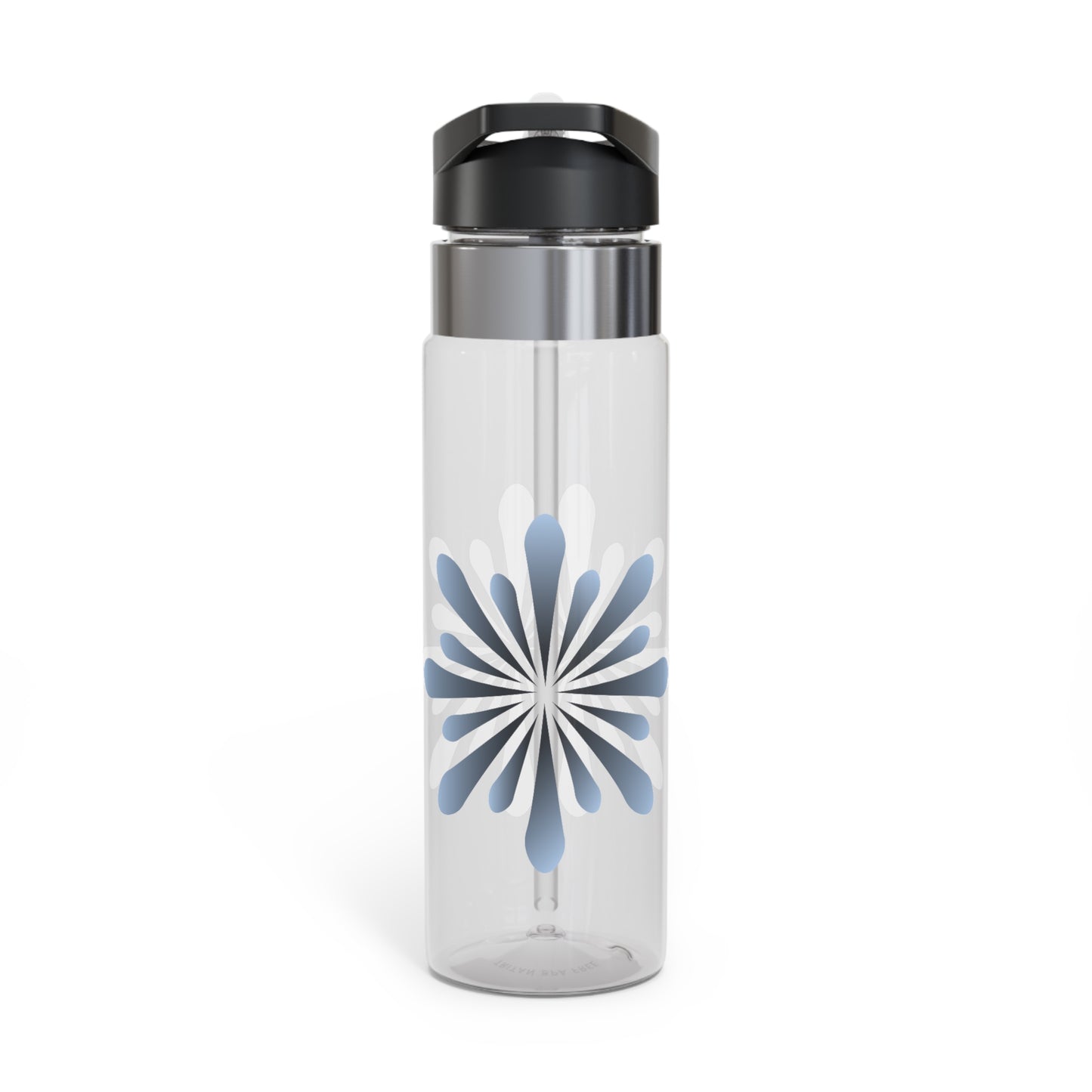 A Printify Unisex Sport Water Bottle: 20 oz.; Kensington Tritan™ with a black lid.
