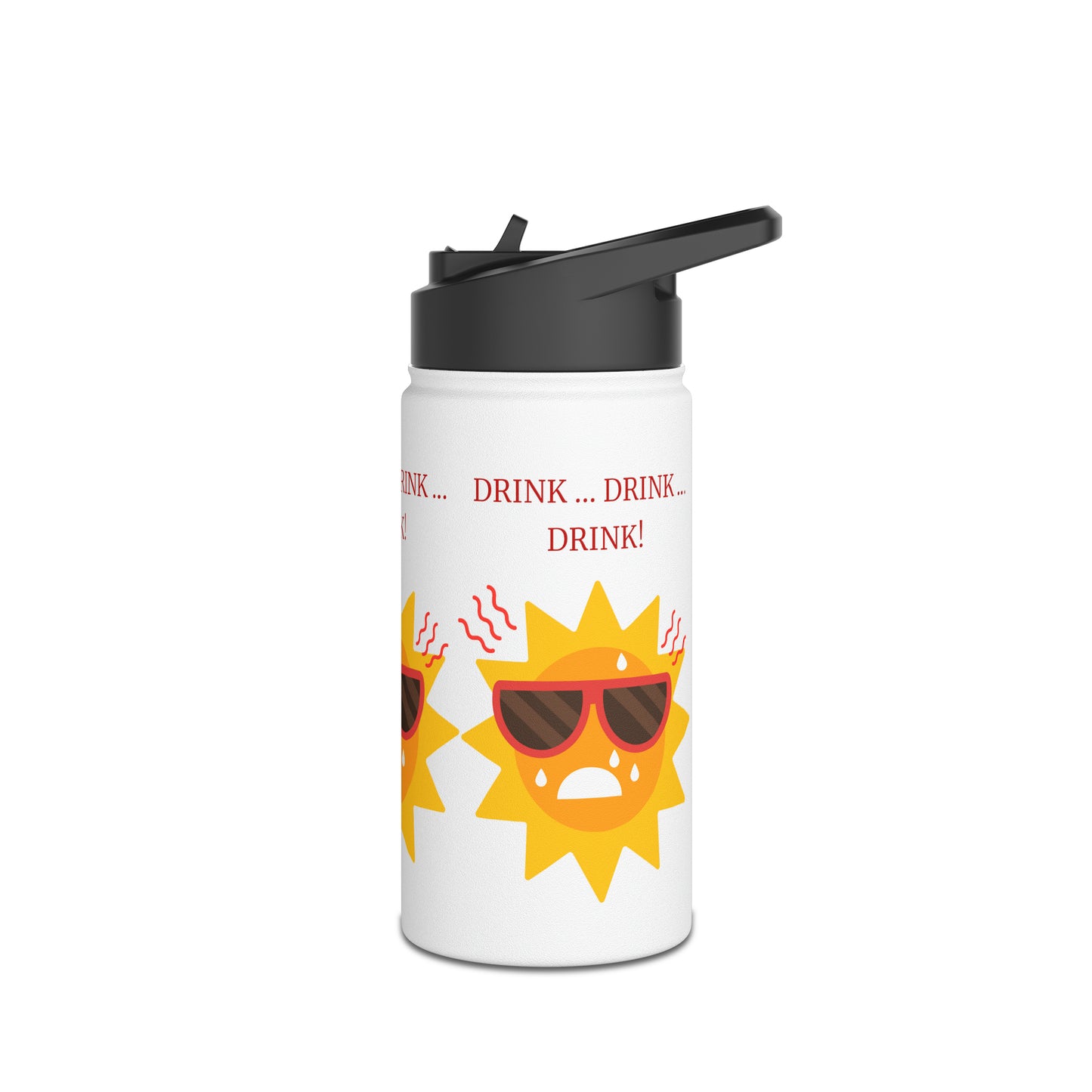Cute Water Bottle: 3 sizes; Stainless Steel; Ring Handle Lid
