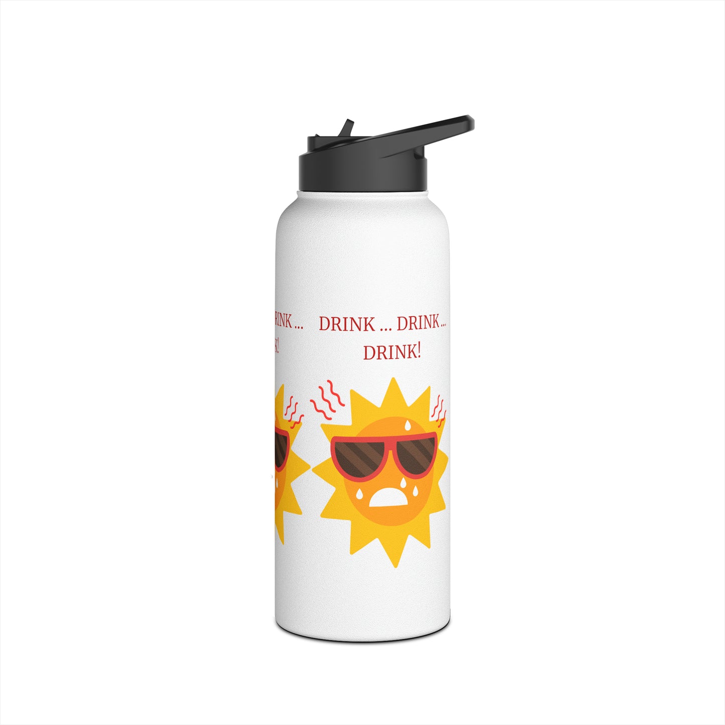 Cute Water Bottle: 3 sizes; Stainless Steel; Ring Handle Lid