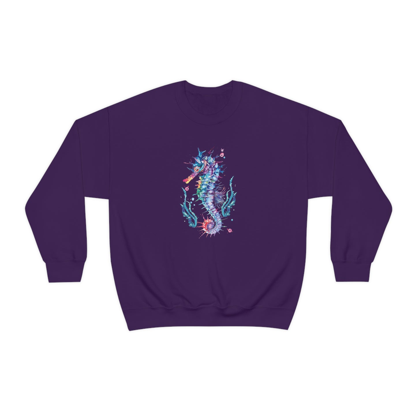 Flat front view of the Purple shirt