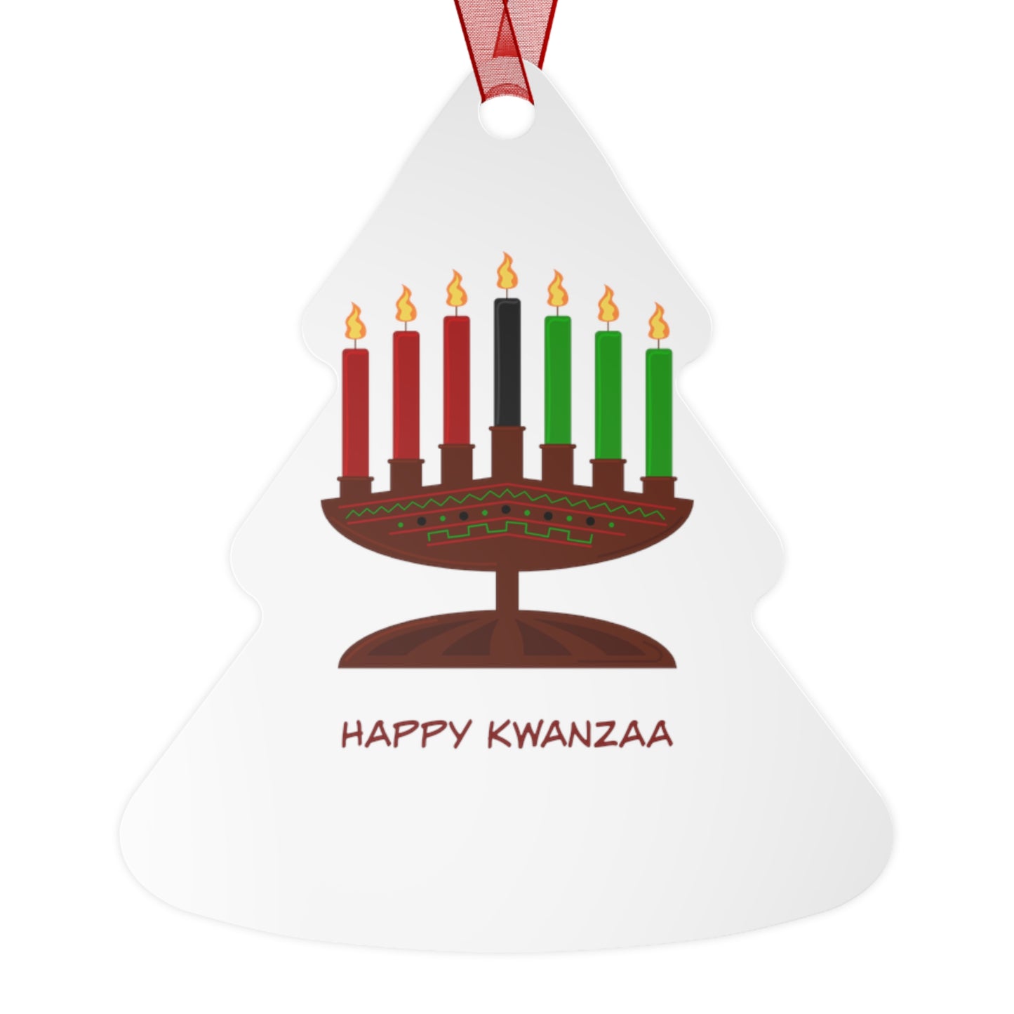 Kwanzaa Metal Ornament: 4 shapes; Holiday Decoration