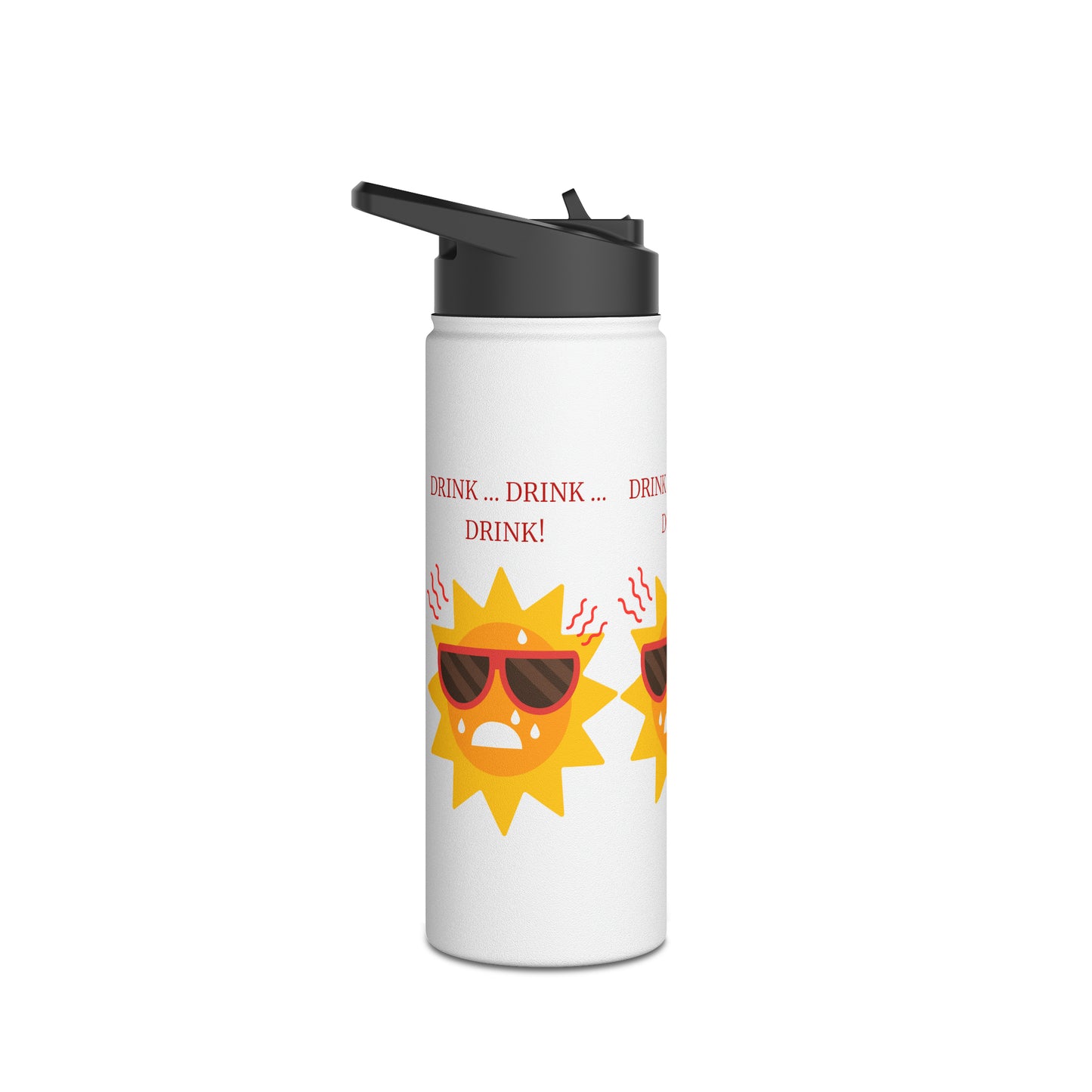 Cute Water Bottle: 3 sizes; Stainless Steel; Ring Handle Lid