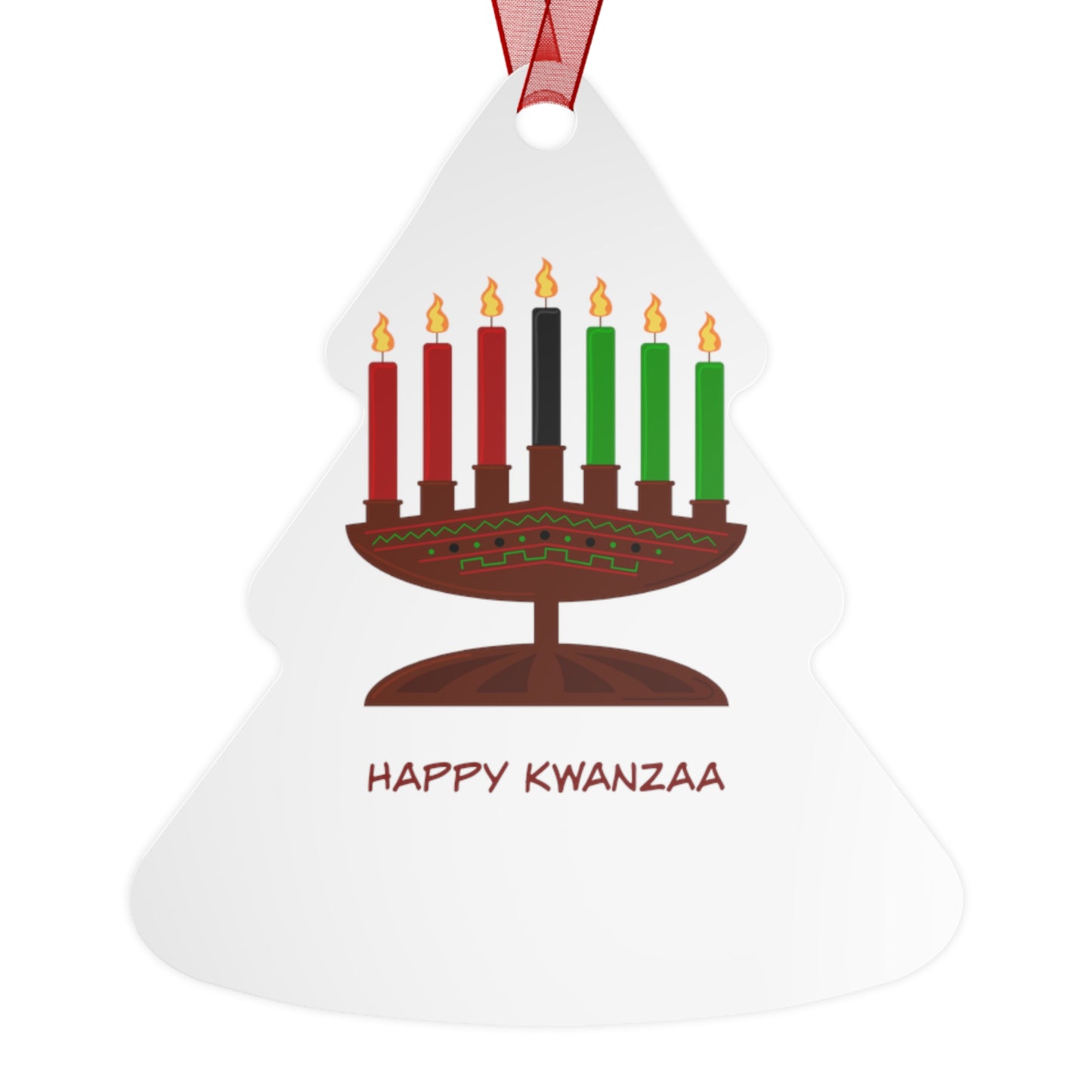 Kwanzaa Metal Ornament: 4 shapes; Holiday Decoration