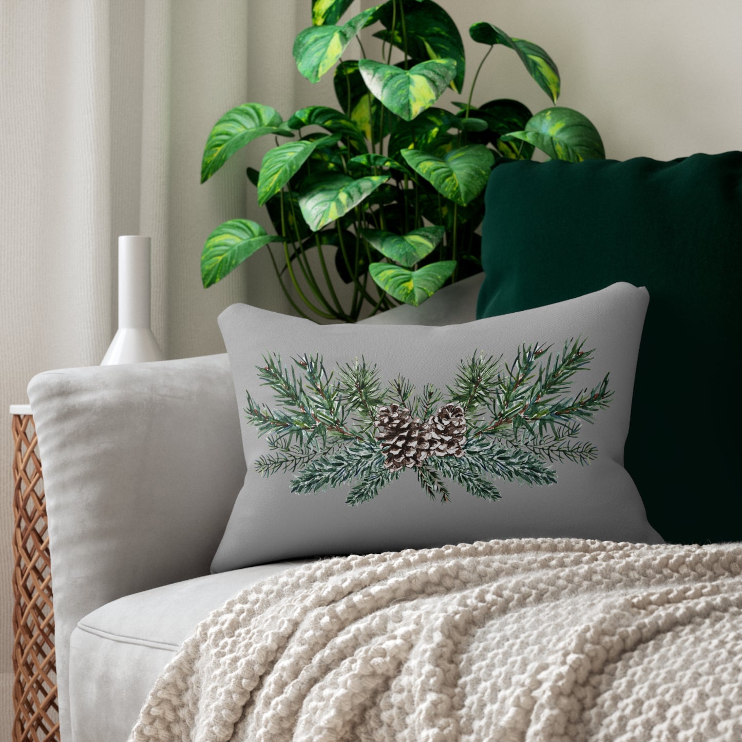 Mock up of the pillow on a sofa