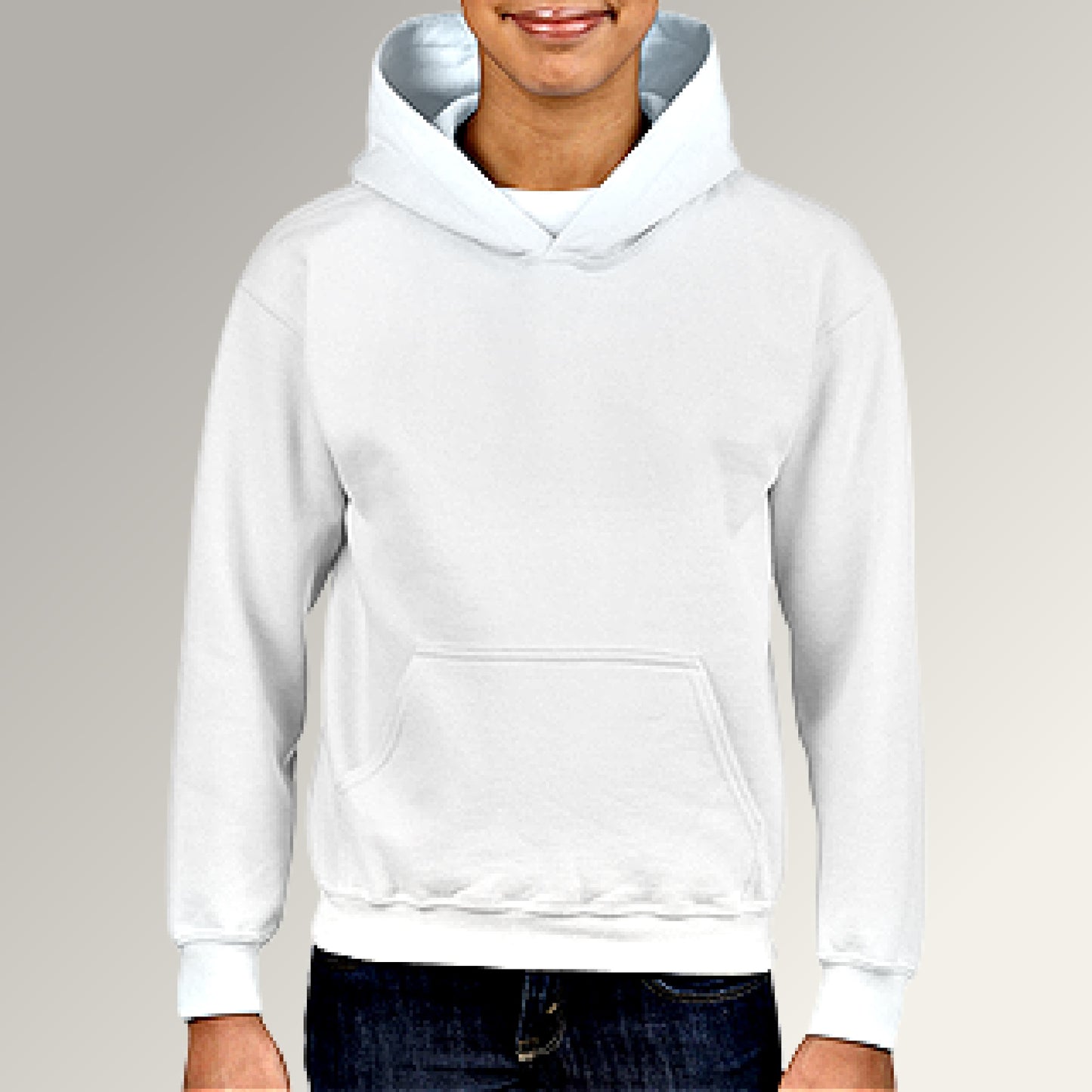 Model of front blank garment