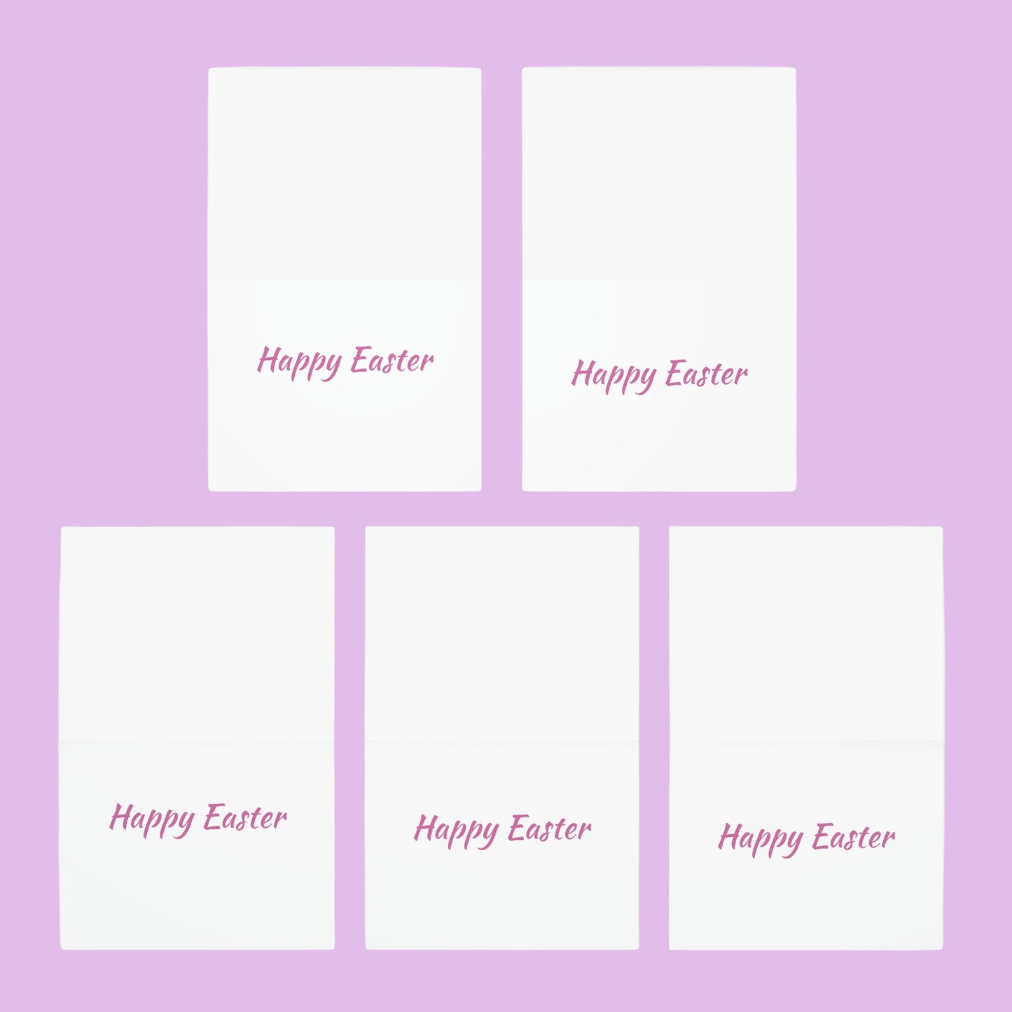 Flat view of the inside of the 5 cards