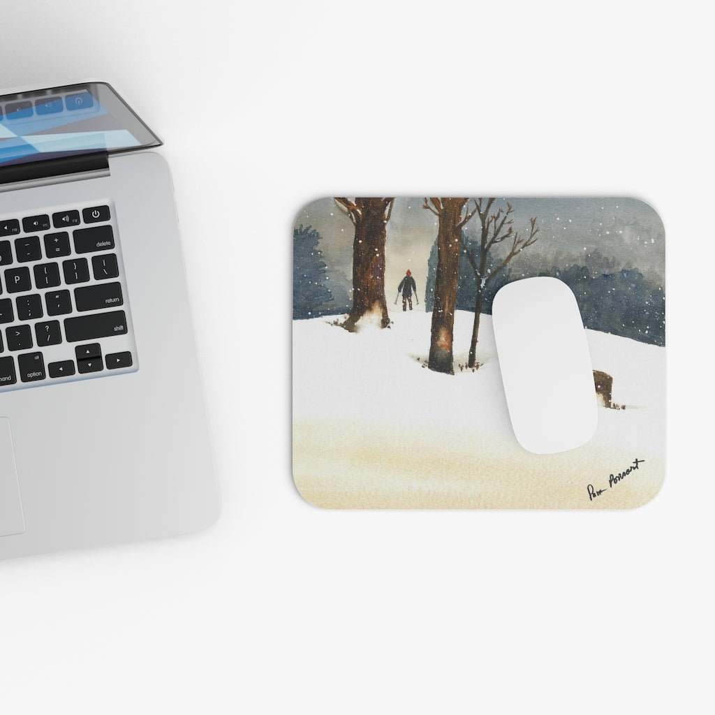 Mock up of our Watercolor-Print Mouse Pad