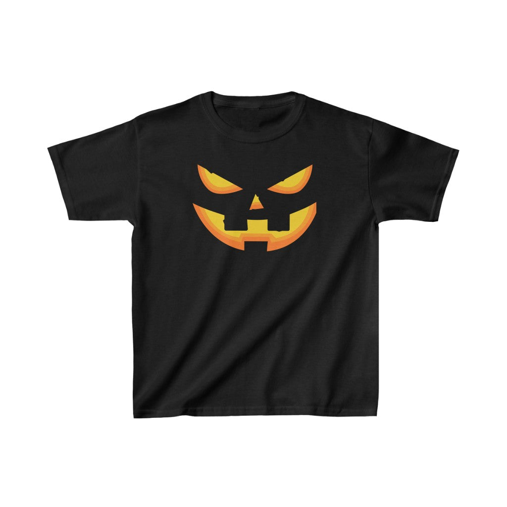 Flat photo of our black Kids Halloween T-shirt by PonsART $19.95+