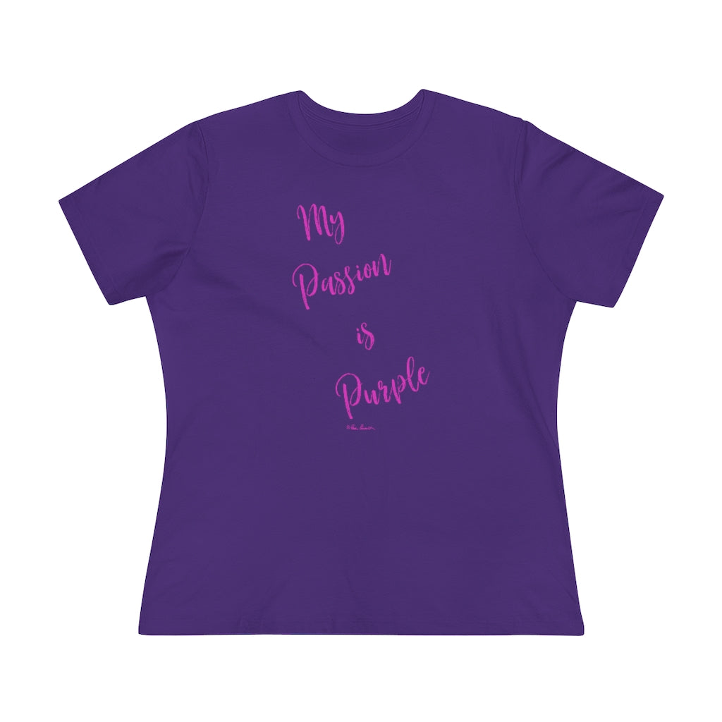 Flat front view of our Women's Purple-Passion T-shirt