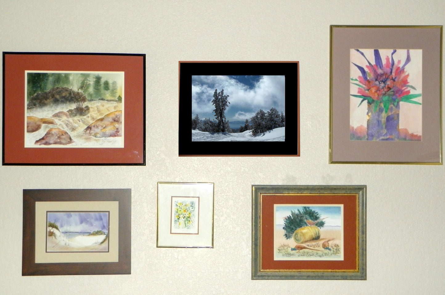 Mock up of our Winter-White Wall Art on a wall