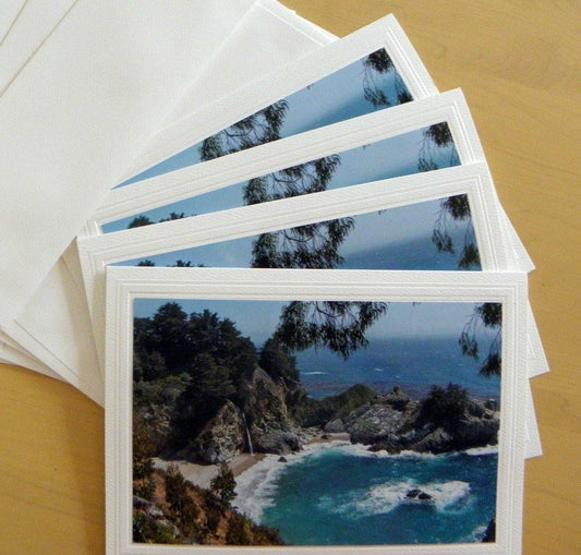 Big Sur Waterfall: 4-pc Greeting Card set