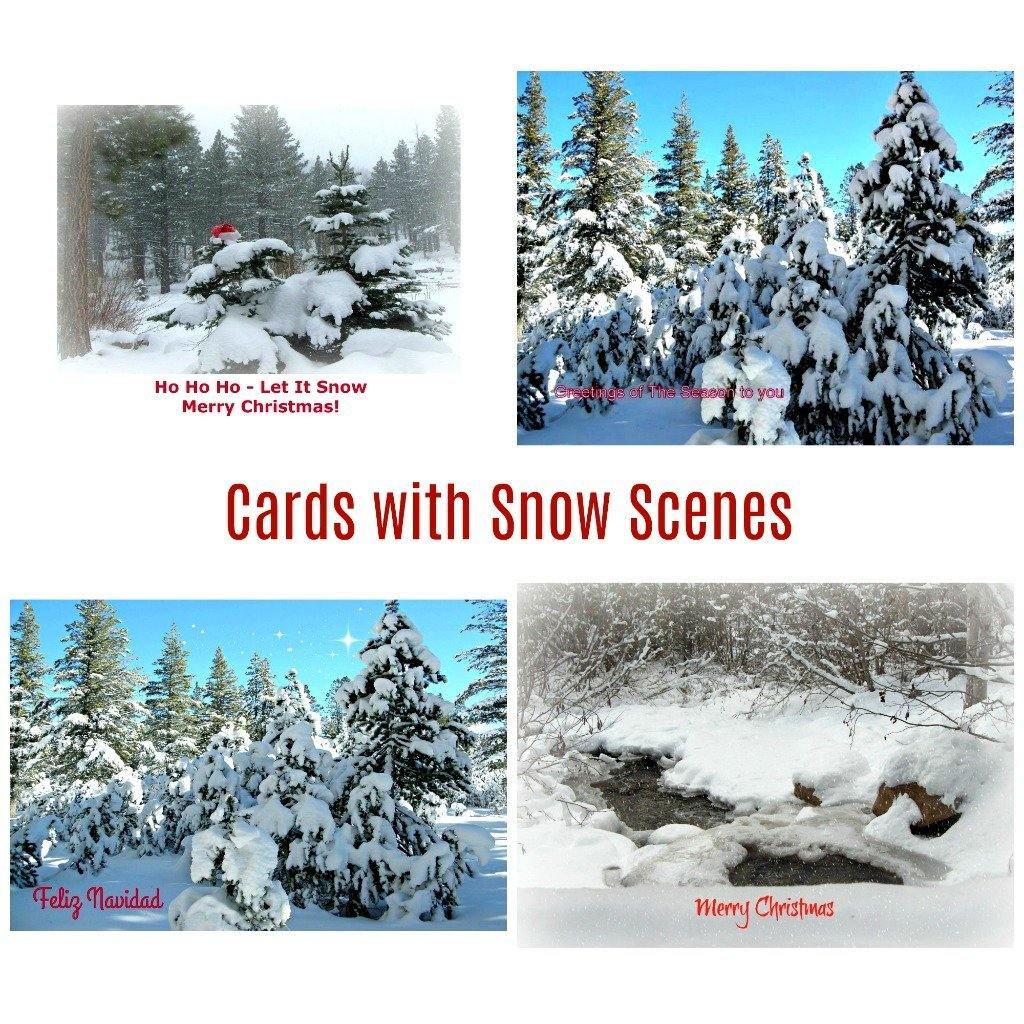Cards with Snow: 12 piece sets