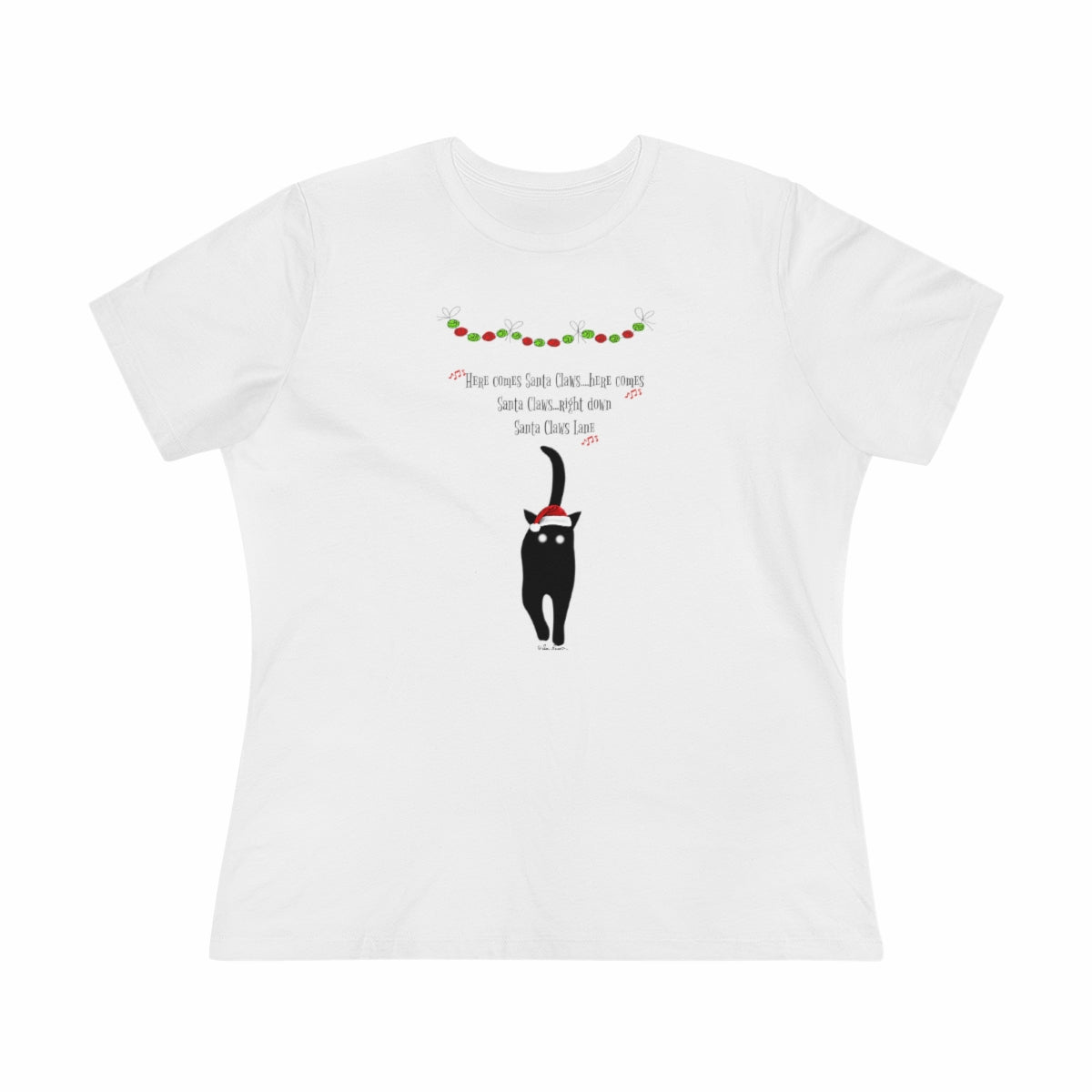 Flat front view of the white t-shirt