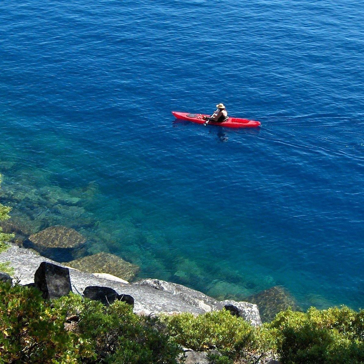 Close up of the kayaker