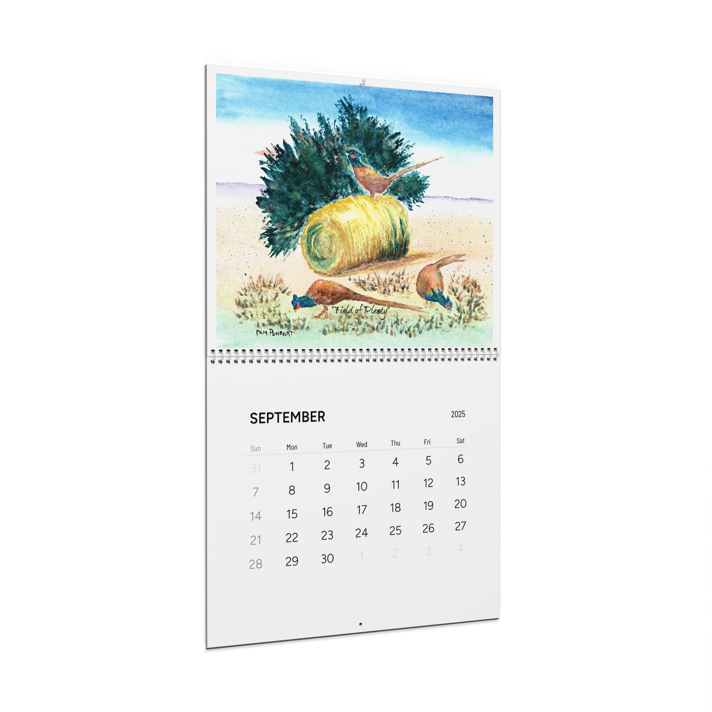 Watercolor Wall Calendar: 2025 | 2 sizes | Spiral bound