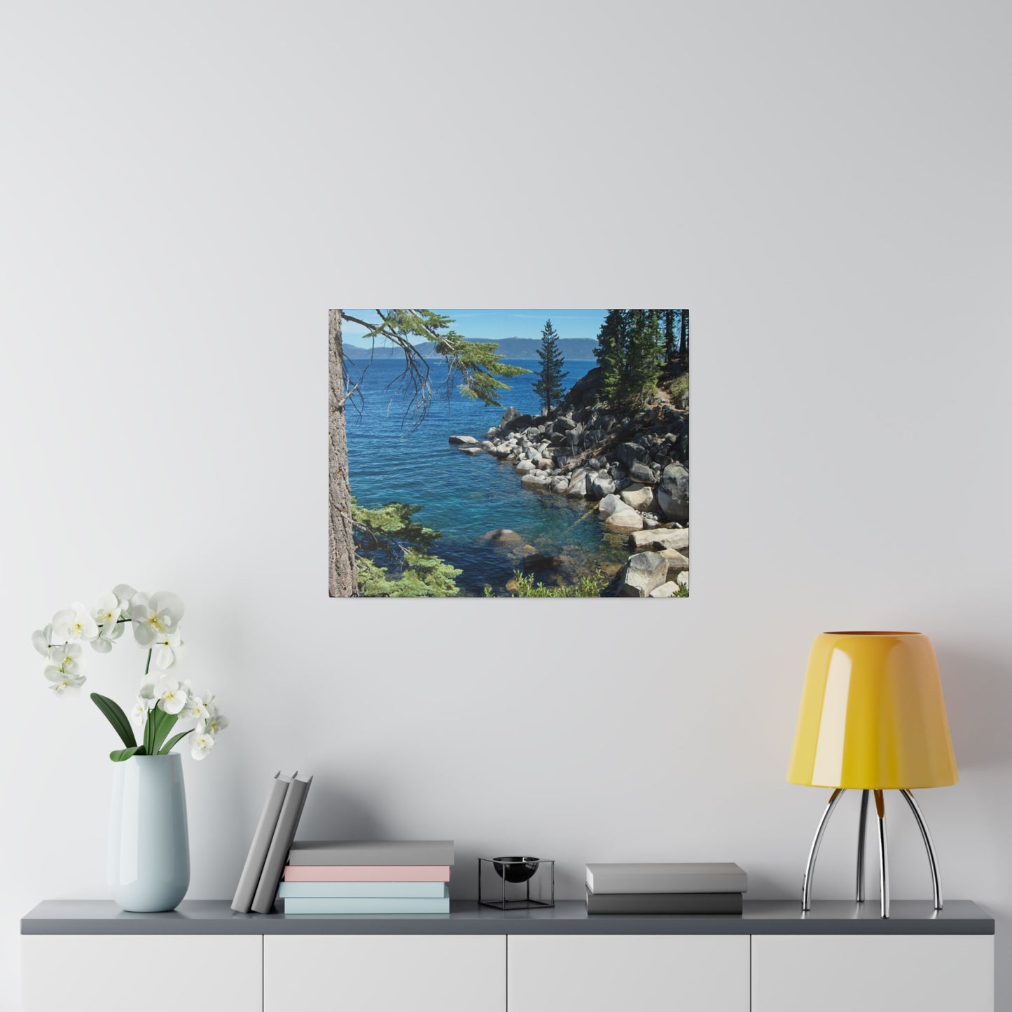 Rubicon-Hiking Trail Matte-Canvas: 4 sizes; Lake Tahoe, CA